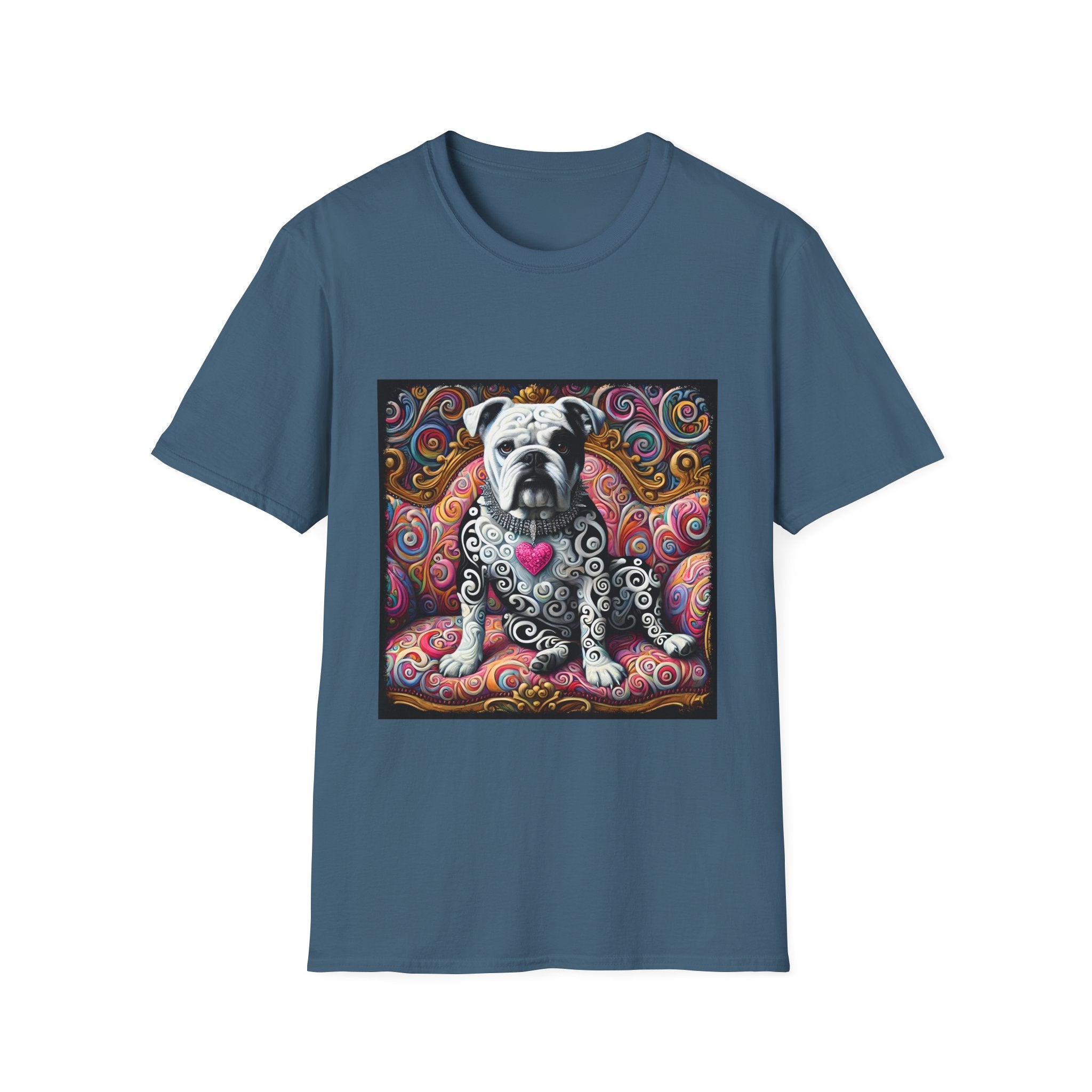 Bulldog Love Swirl | Unisex Dog T-Shirt