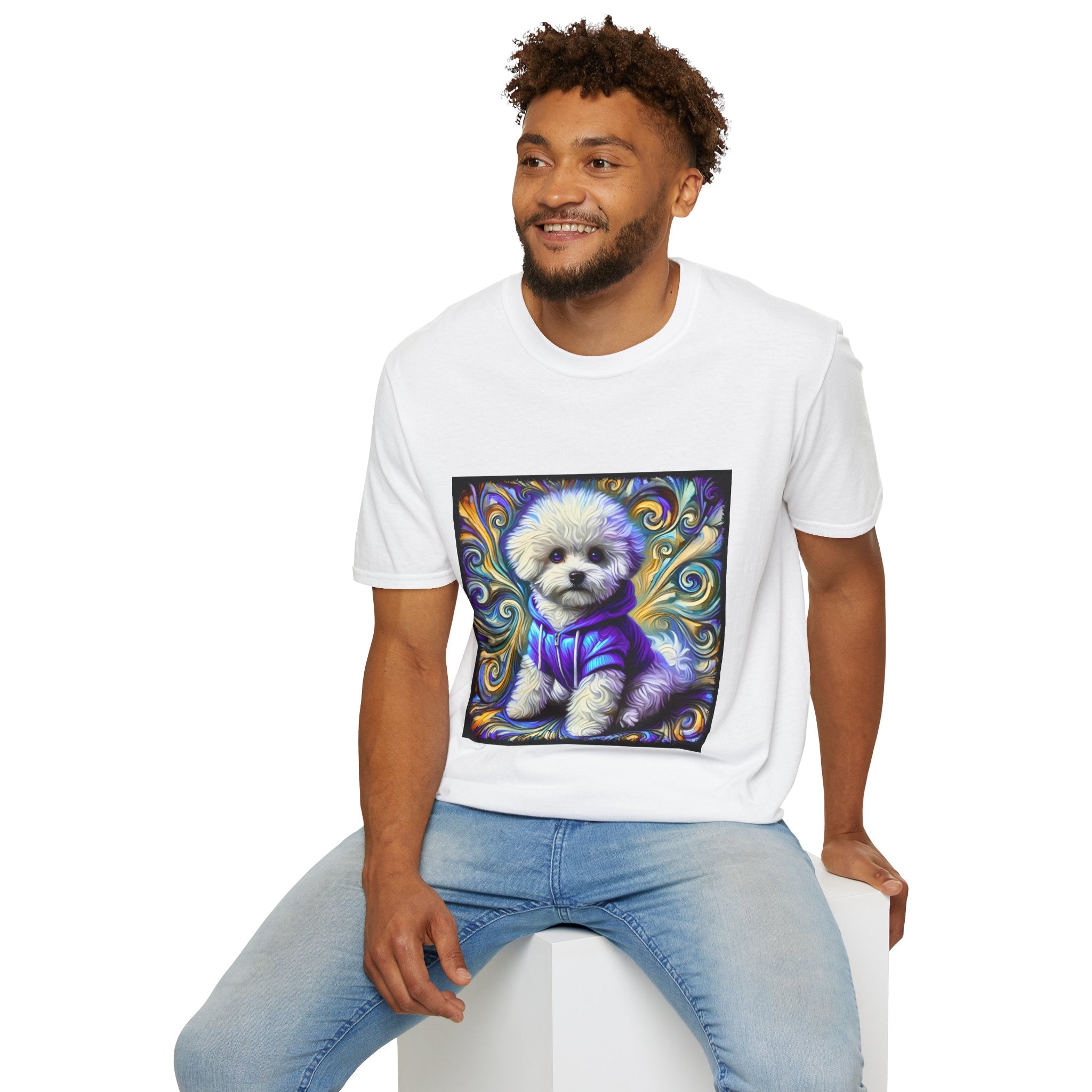 Bichon Frise Electric Swirl | Unisex Dog T-Shirt