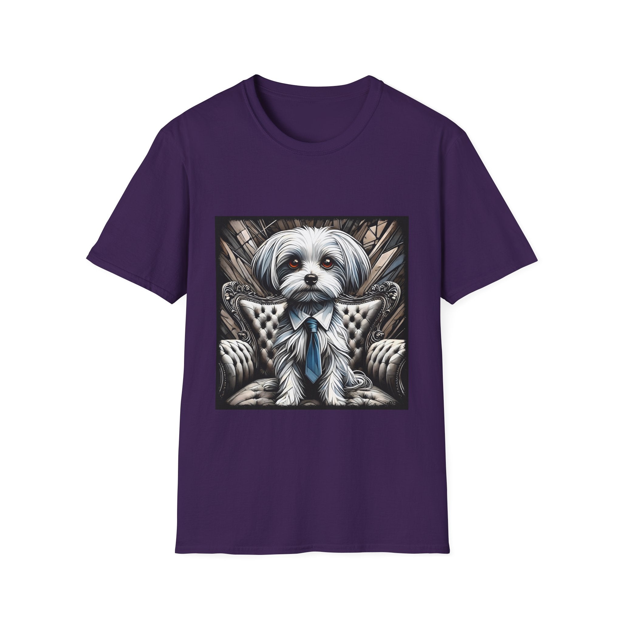Maltese B&W Bold Eyes | Unisex Dog T-Shirt