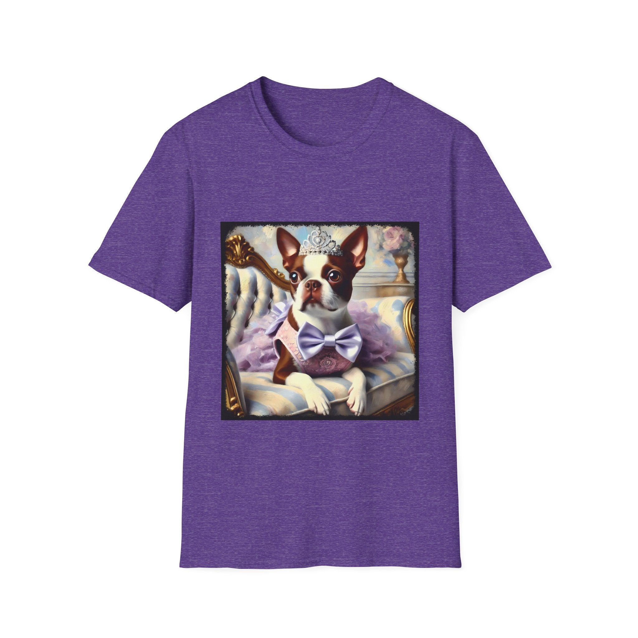 Boston Terrier Purple Princess Classic | Unisex Dog T-Shirt