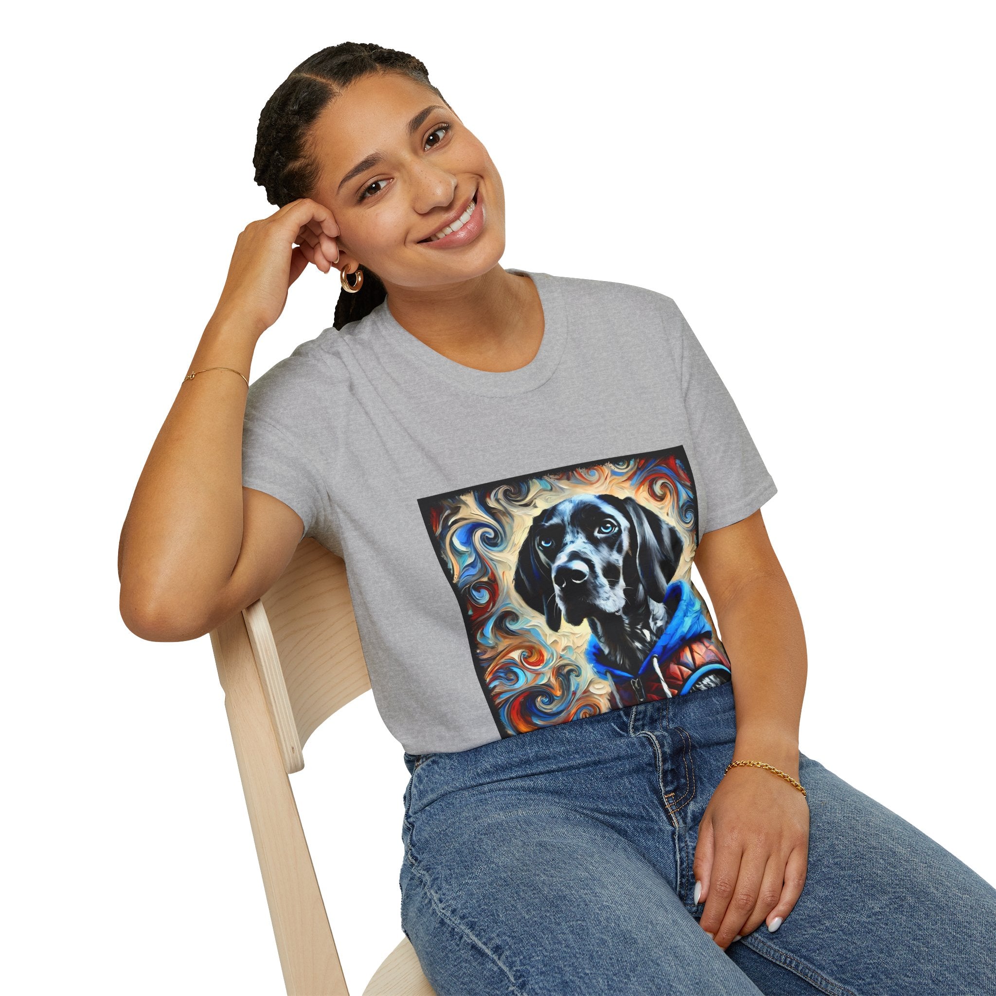 German Shorthaired Pointer Urban Swirl | Unisex Dog T-Shirt