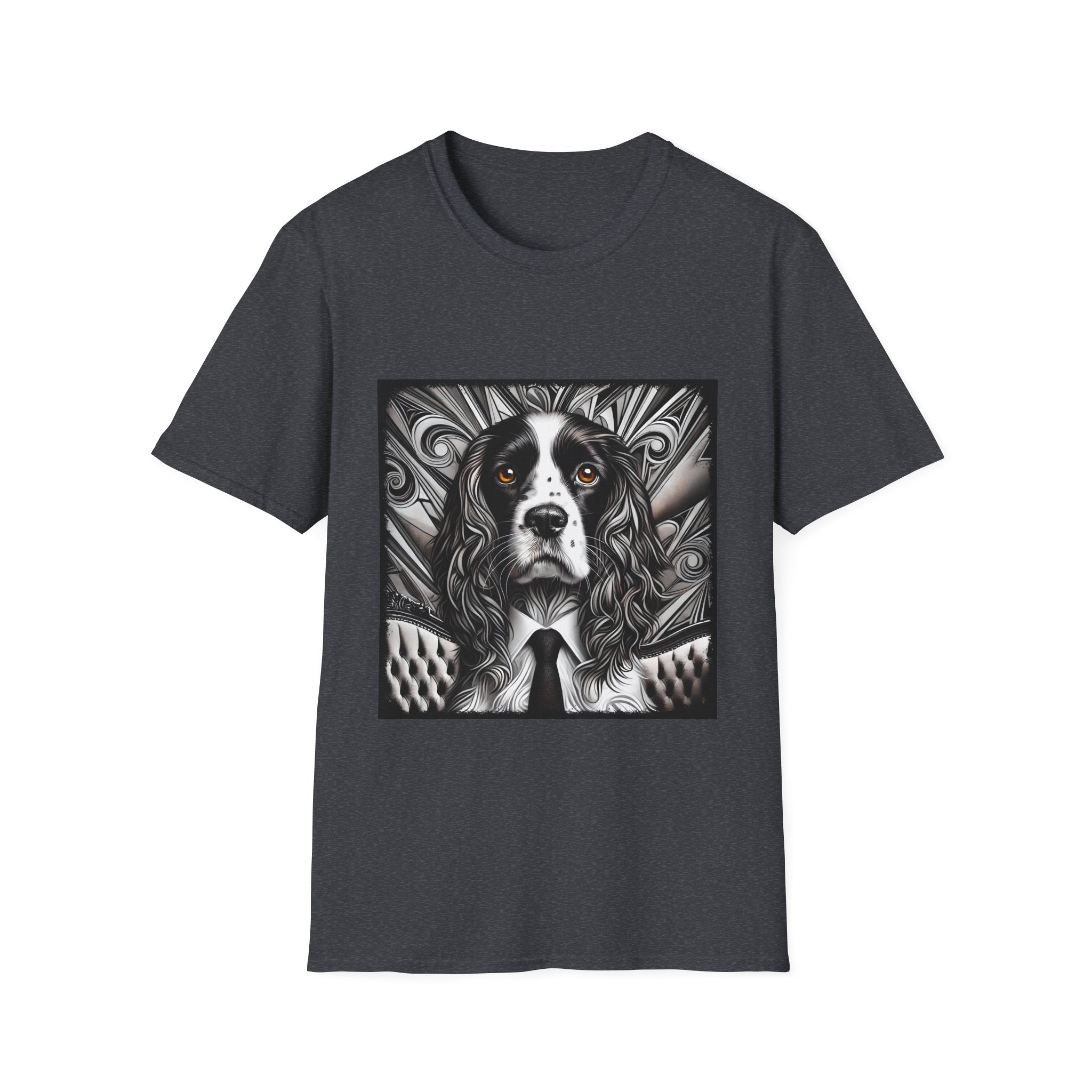 English Springer Spaniel B&W Bold Eyes | Unisex Dog T-Shirt