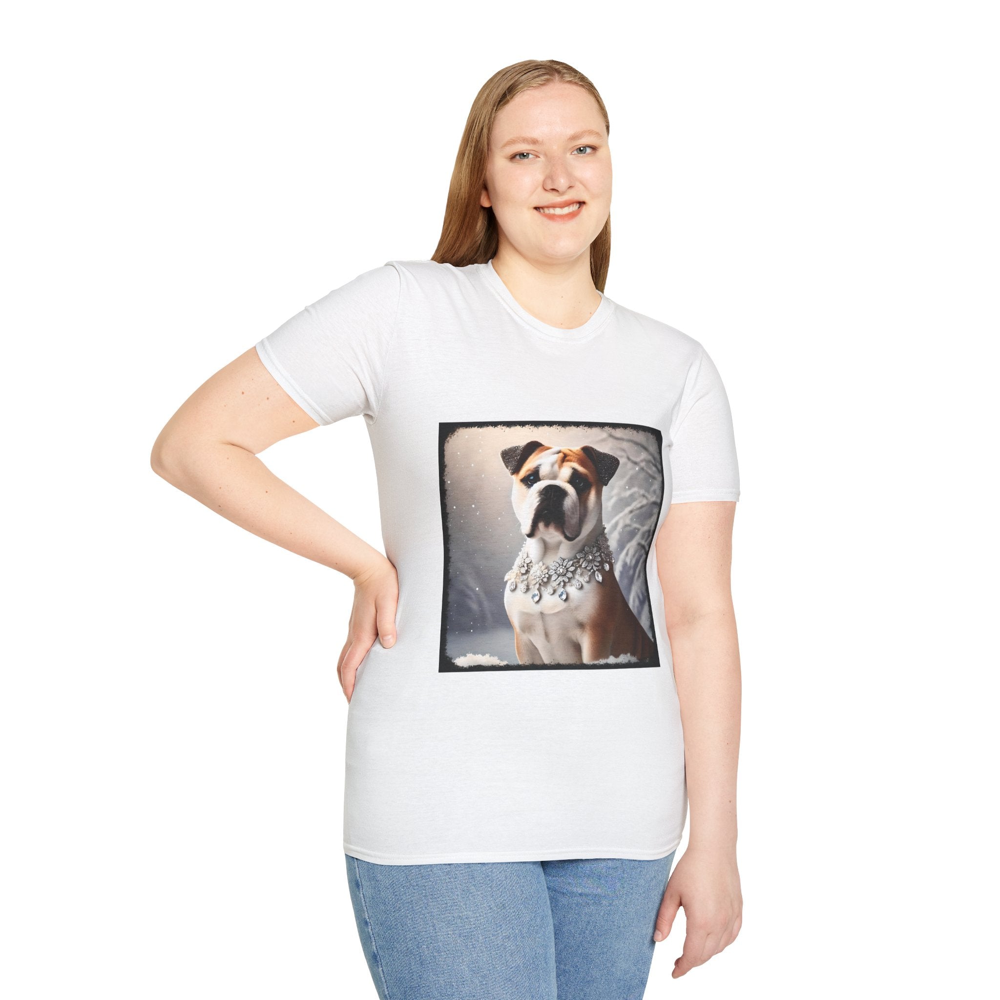 Bulldog Snow Princess Classic | Unisex Dog T-Shirt