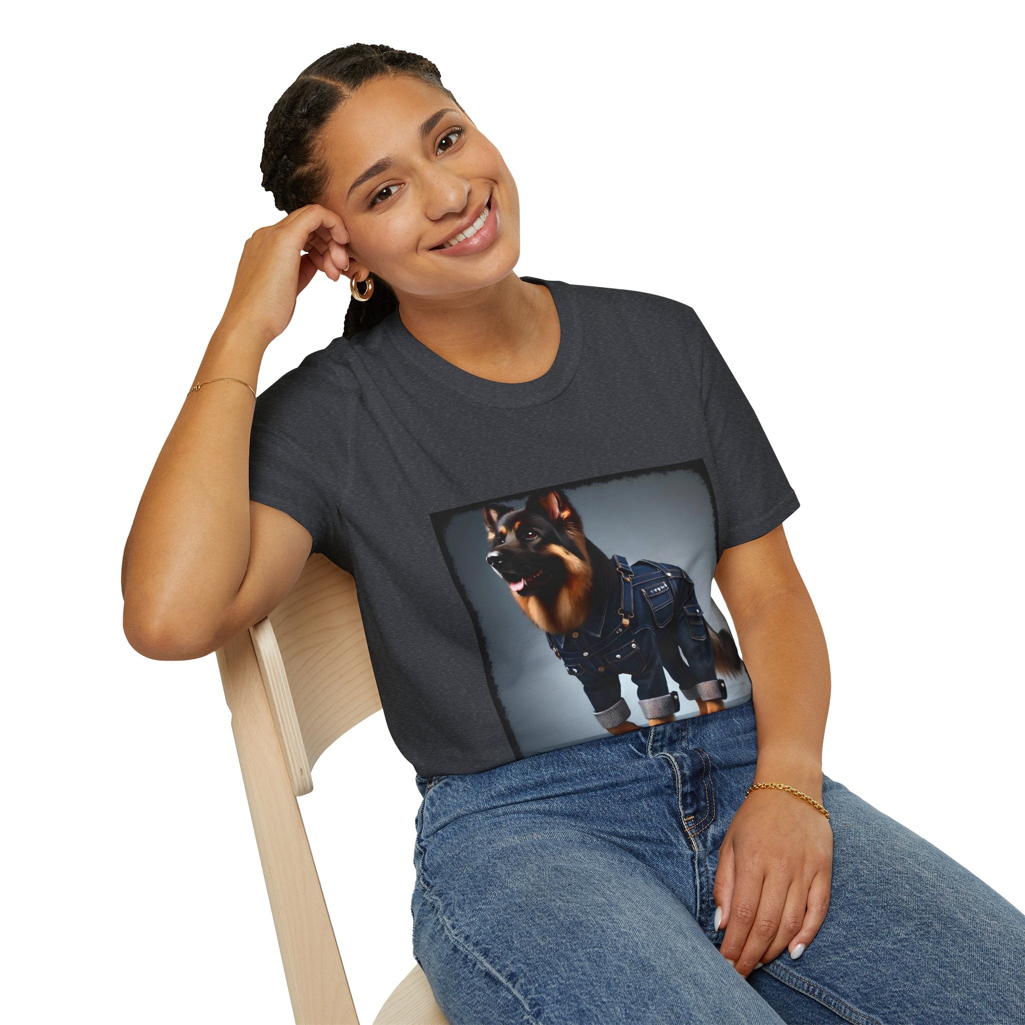 German Shepherd Denim Dream | Unisex Dog T-Shirt