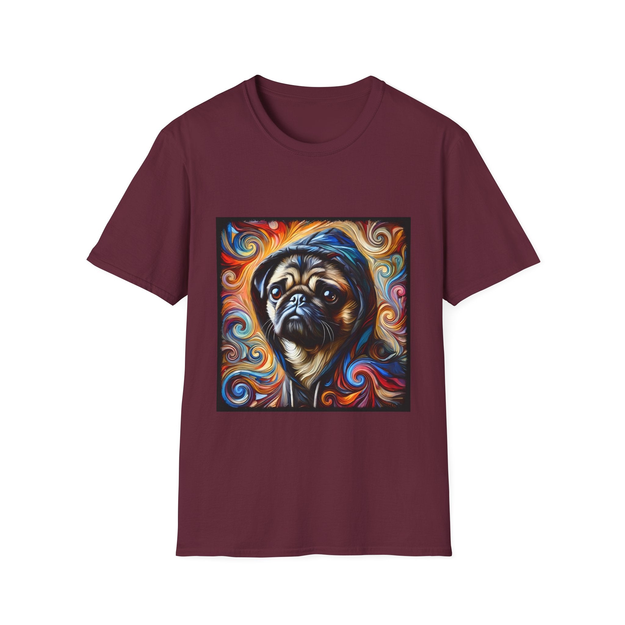 Pug Relaxed Swirl | Unisex Dog T-Shirt