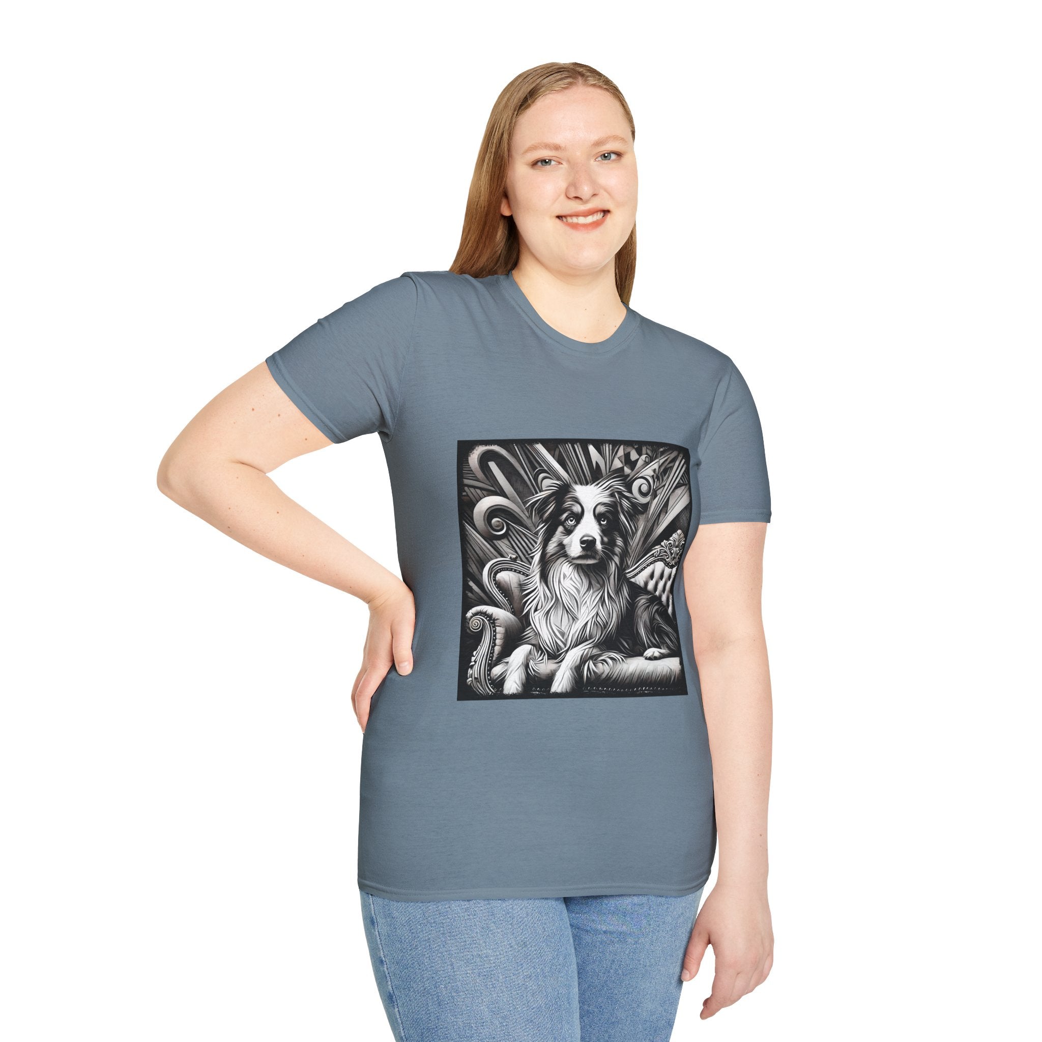 Australian Shepherd B&W Bold | Unisex Dog T-Shirt