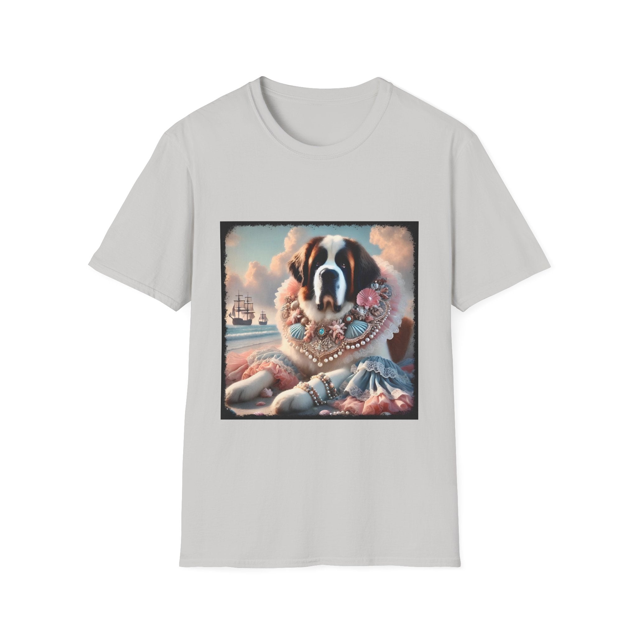 Saint Bernard Beach Beauty | Unisex Dog T-Shirt