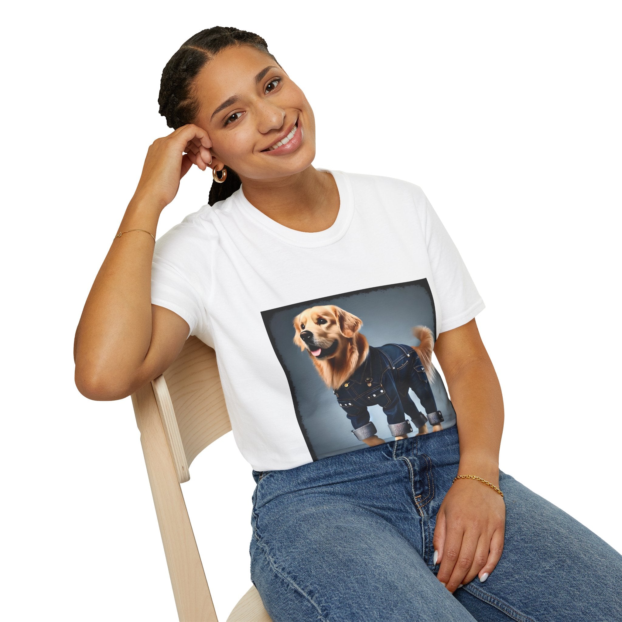 Golden Retriever Denim Diva | Unisex Dog T-Shirt