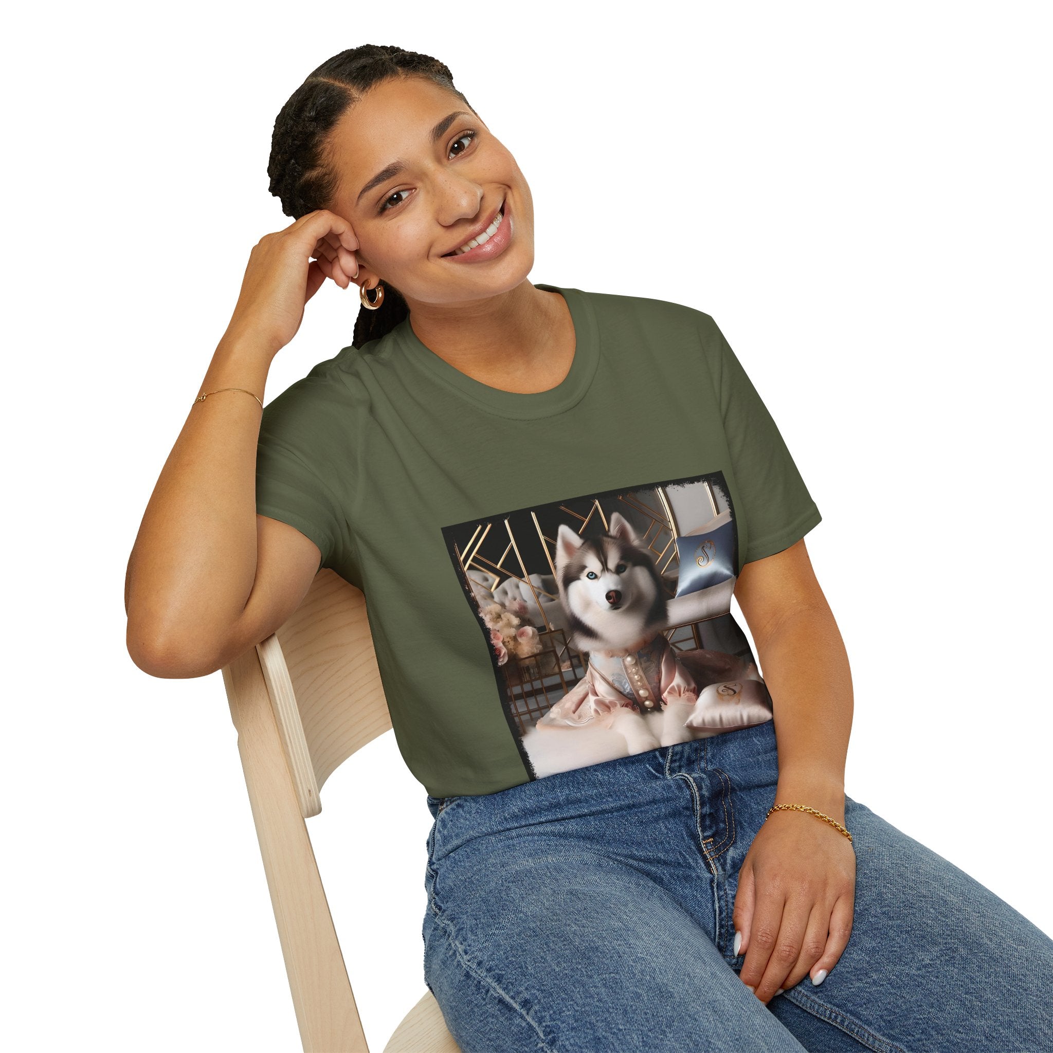 Siberian Husky Satin Diva | Unisex Dog T-Shirt
