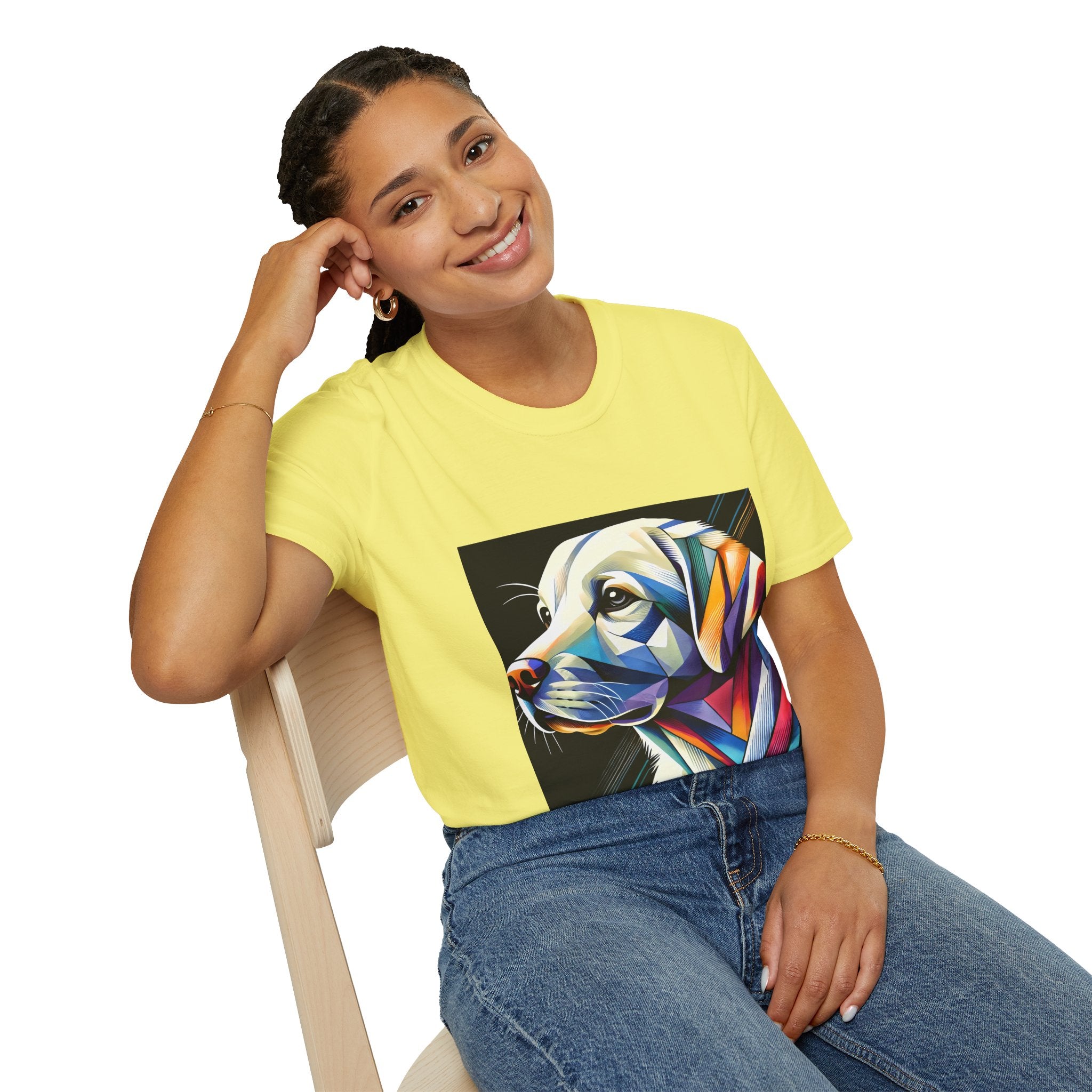 Labrador Retriever Multicolor Geometric | Unisex Dog T-Shirt