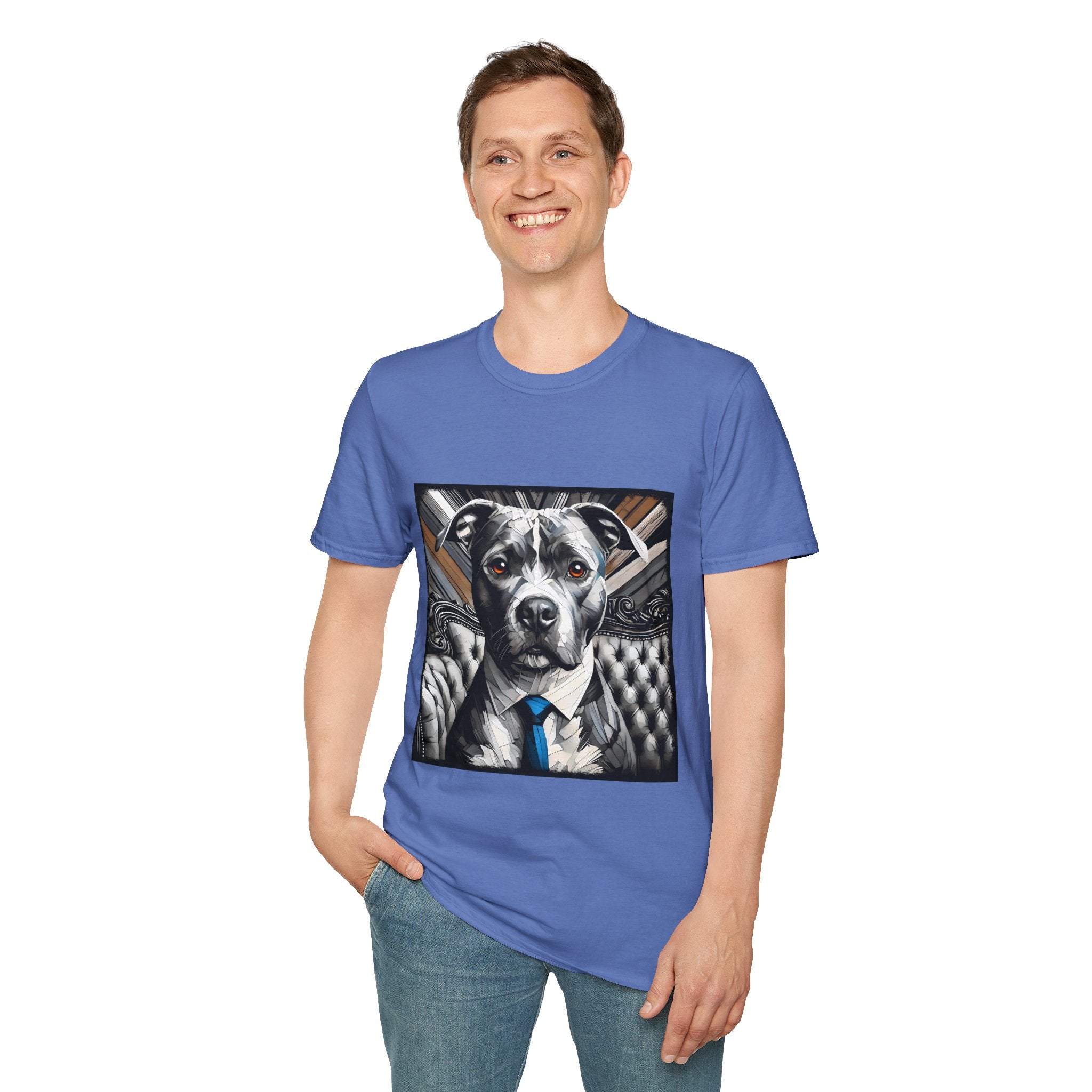 American Pit Bull Terrier B&W Bold Eyes | Unisex Dog T-Shirt