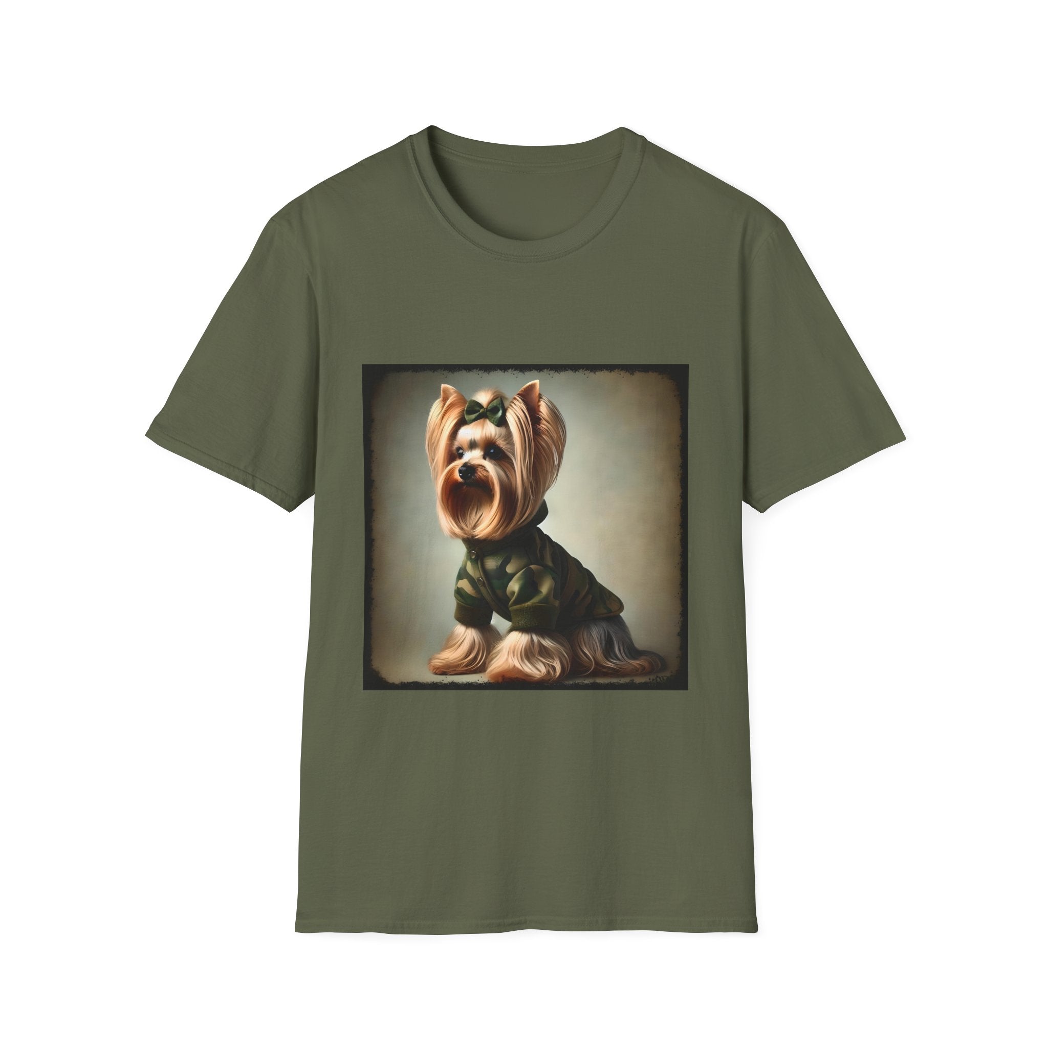 Yorkshire Terrier Green Camo Cutie | Unisex Dog T-Shirt