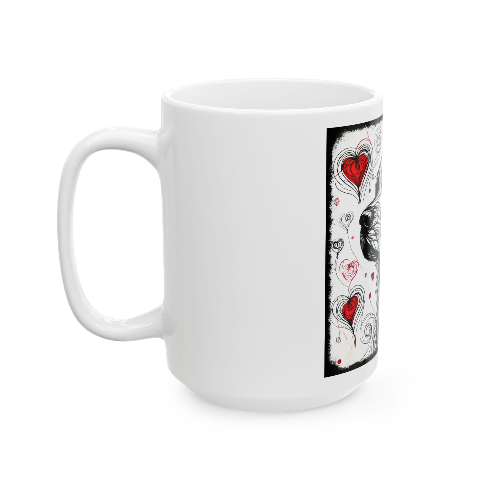 Golden Retriever Bold Heart Sketch | Dog Themed Ceramic Mug