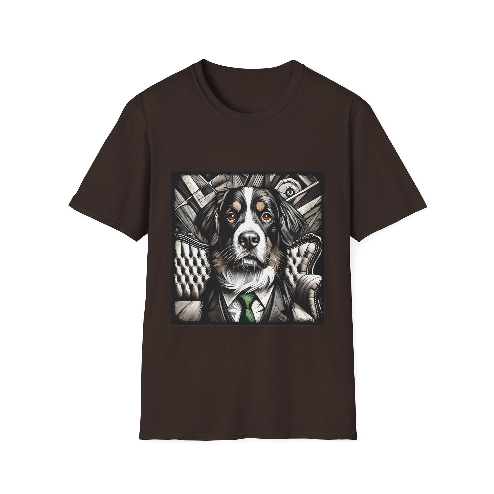 Bernese Mountain Dog B&W Bold Eyes | Unisex Dog T-Shirt