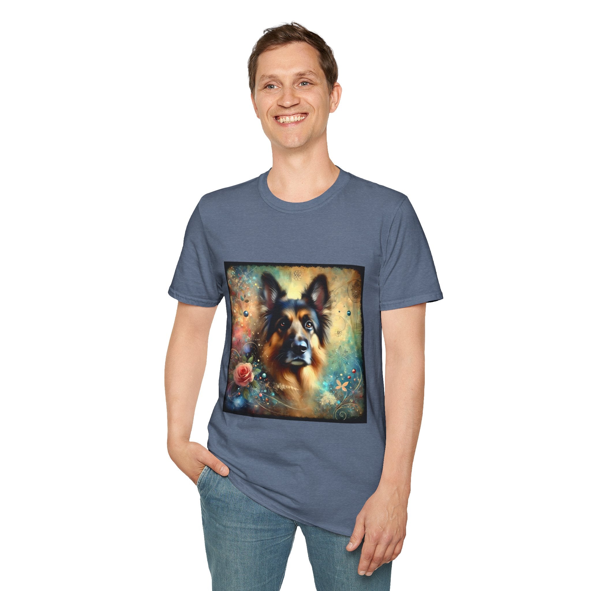 German Shepherd Rose Classic | Unisex Dog T-Shirt