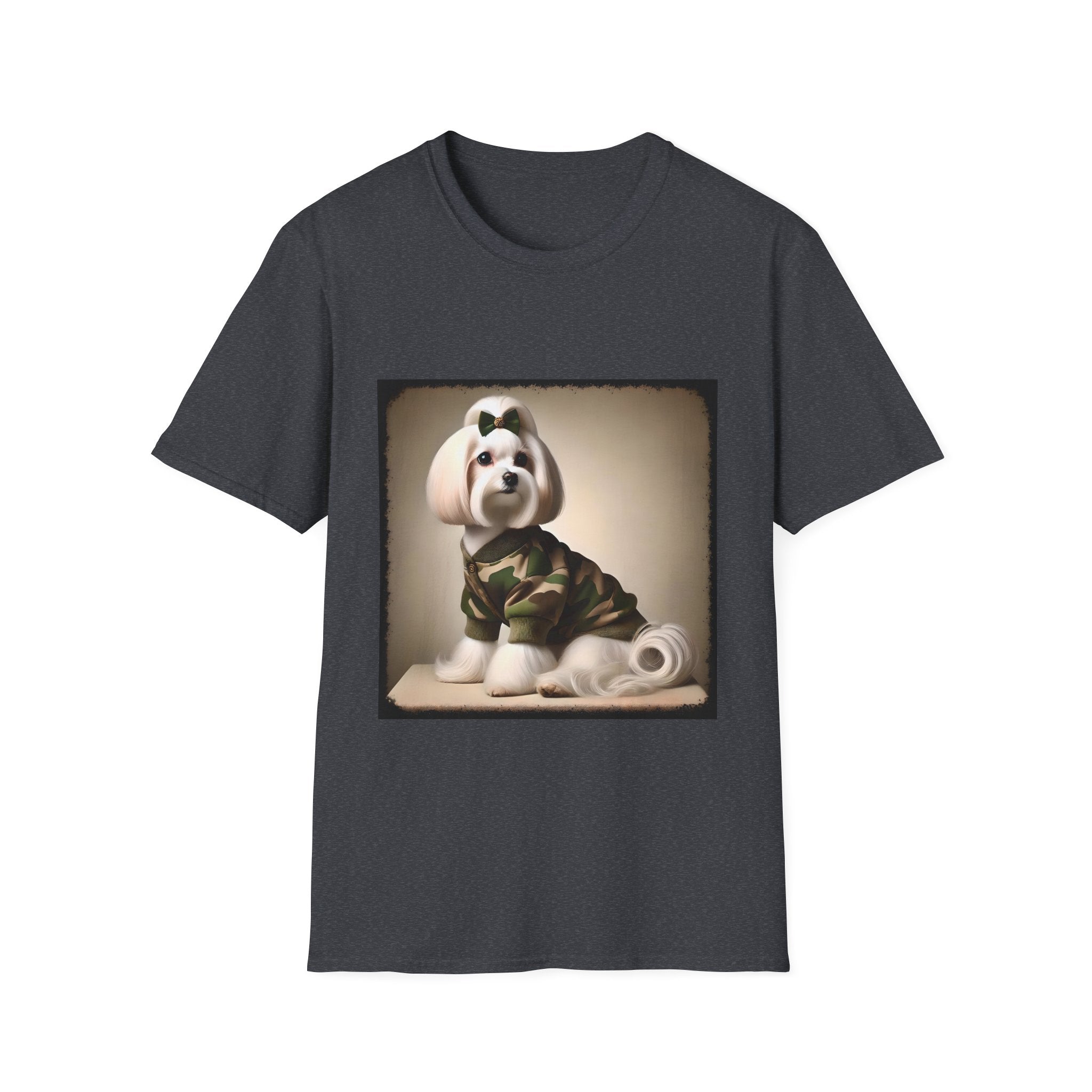 Maltese Camo Cutie | Unisex Dog T-Shirt