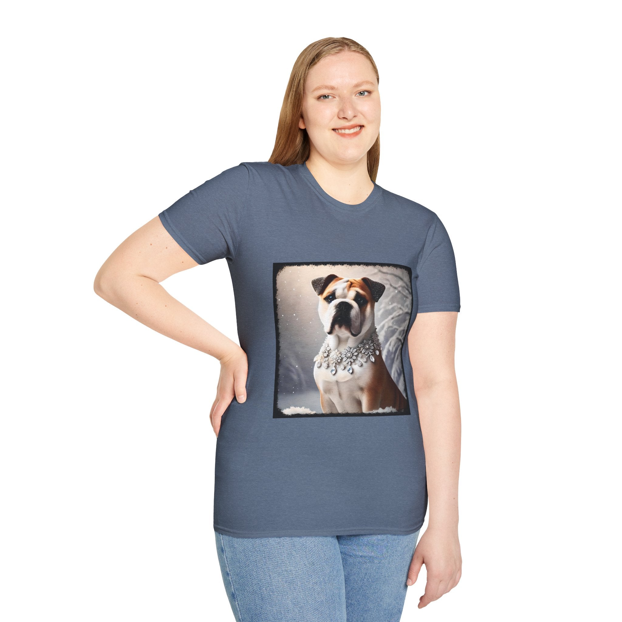 Bulldog Snow Princess Classic | Unisex Dog T-Shirt