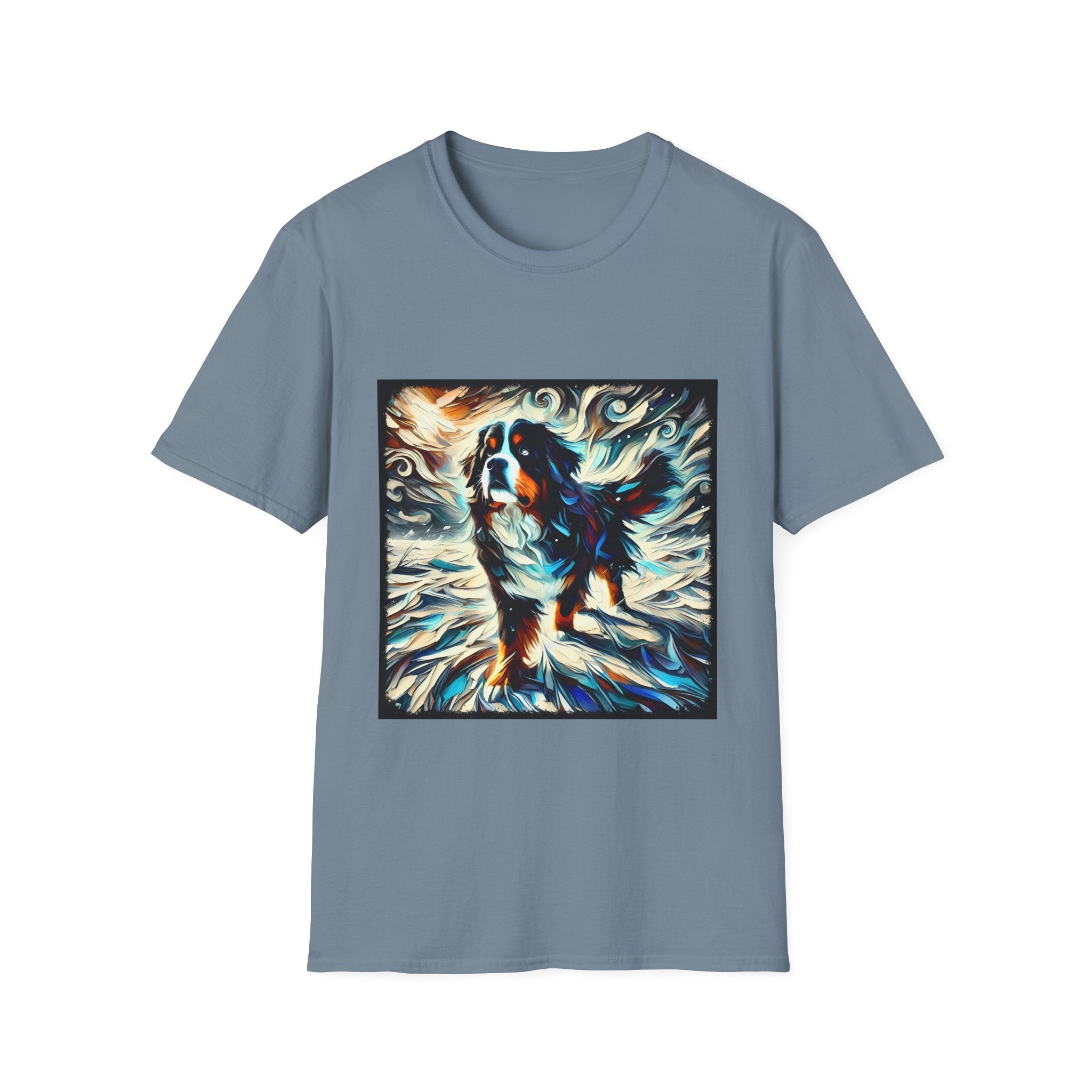 Bernese Mountain Dog Snow Swirl | Unisex Dog T-Shirt