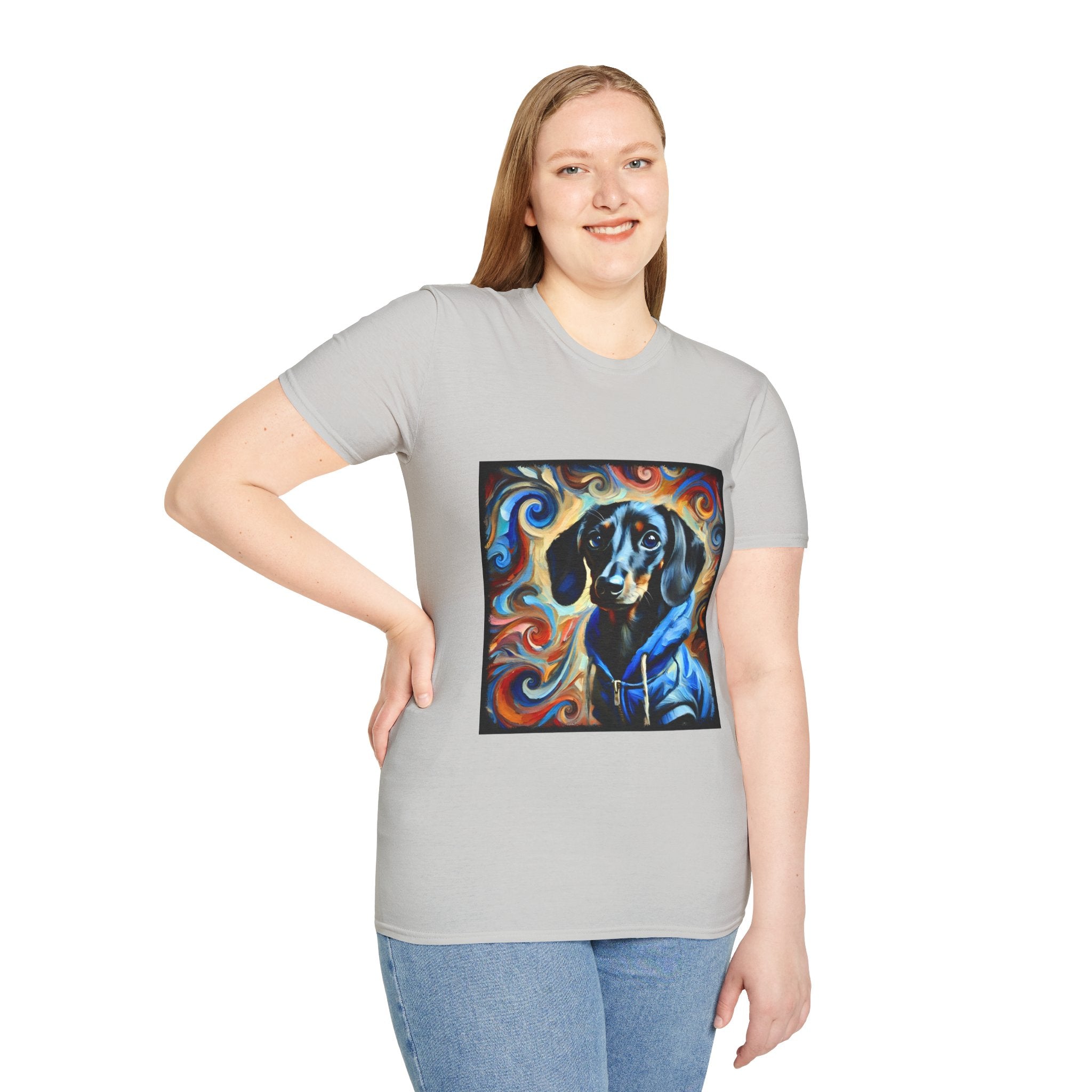 Dachshund Urban Edge Swirl | Unisex Dog T-Shirt