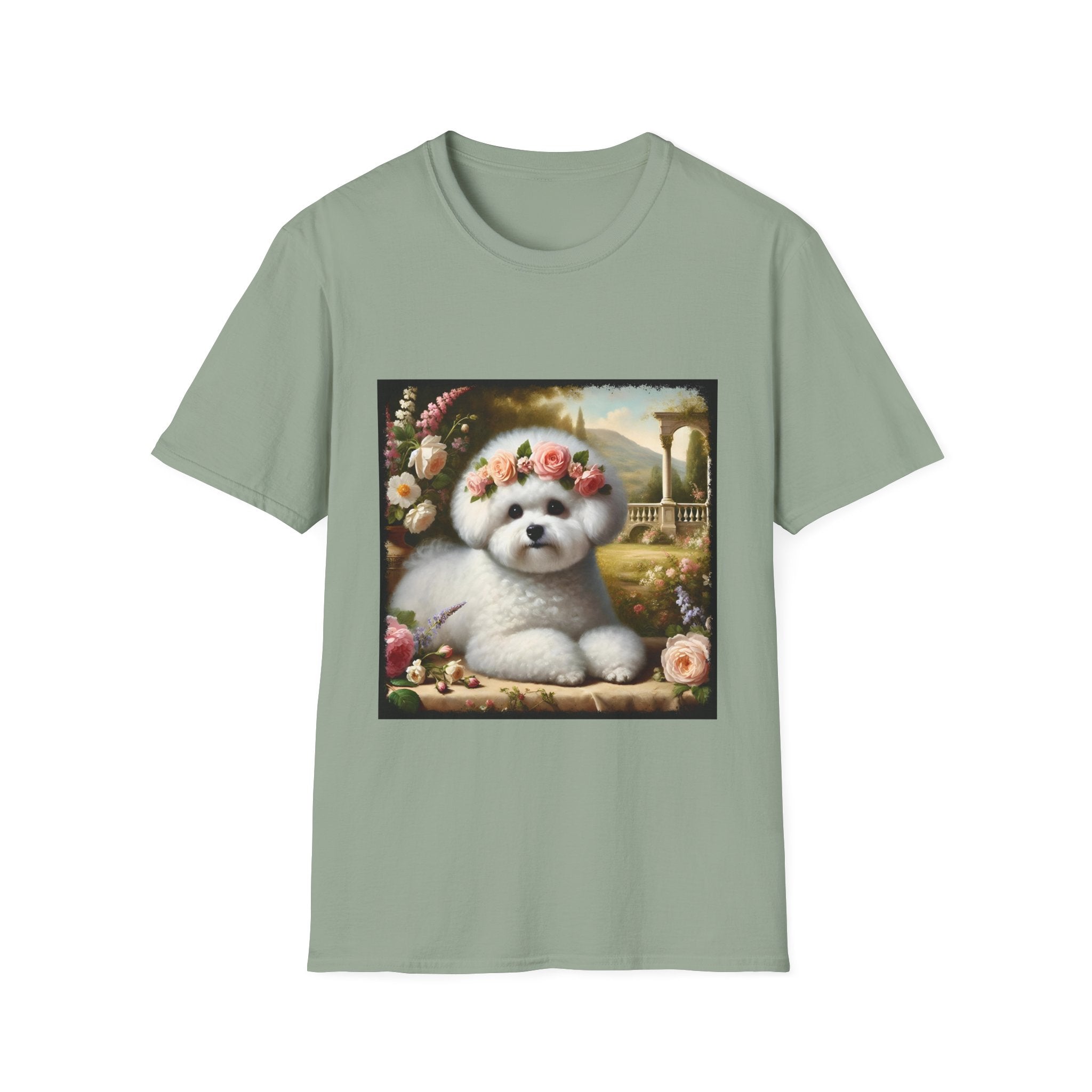 Bichon Frise Rose Pup | Unisex Dog T-Shirt