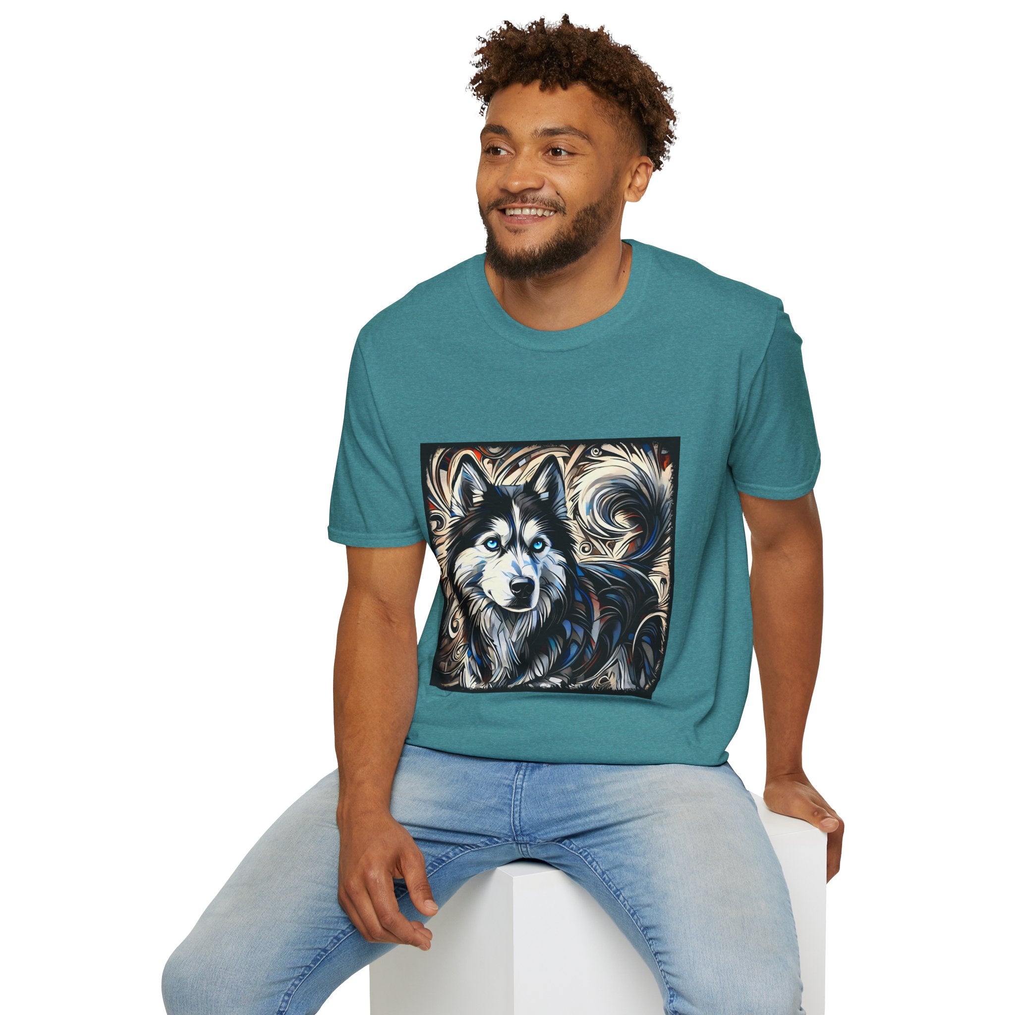 Siberian Husky Ice Swirl | Unisex Dog T-Shirt