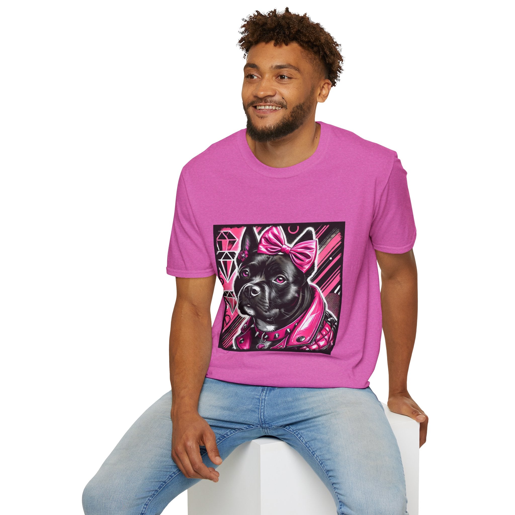 American Pit Bull Terrier Pink Princess Bold  | Unisex Dog T-Shirt