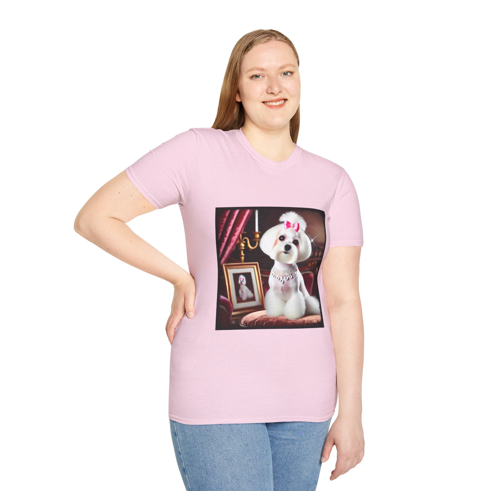 Maltese Pink Princess | Unisex Dog T-Shirt