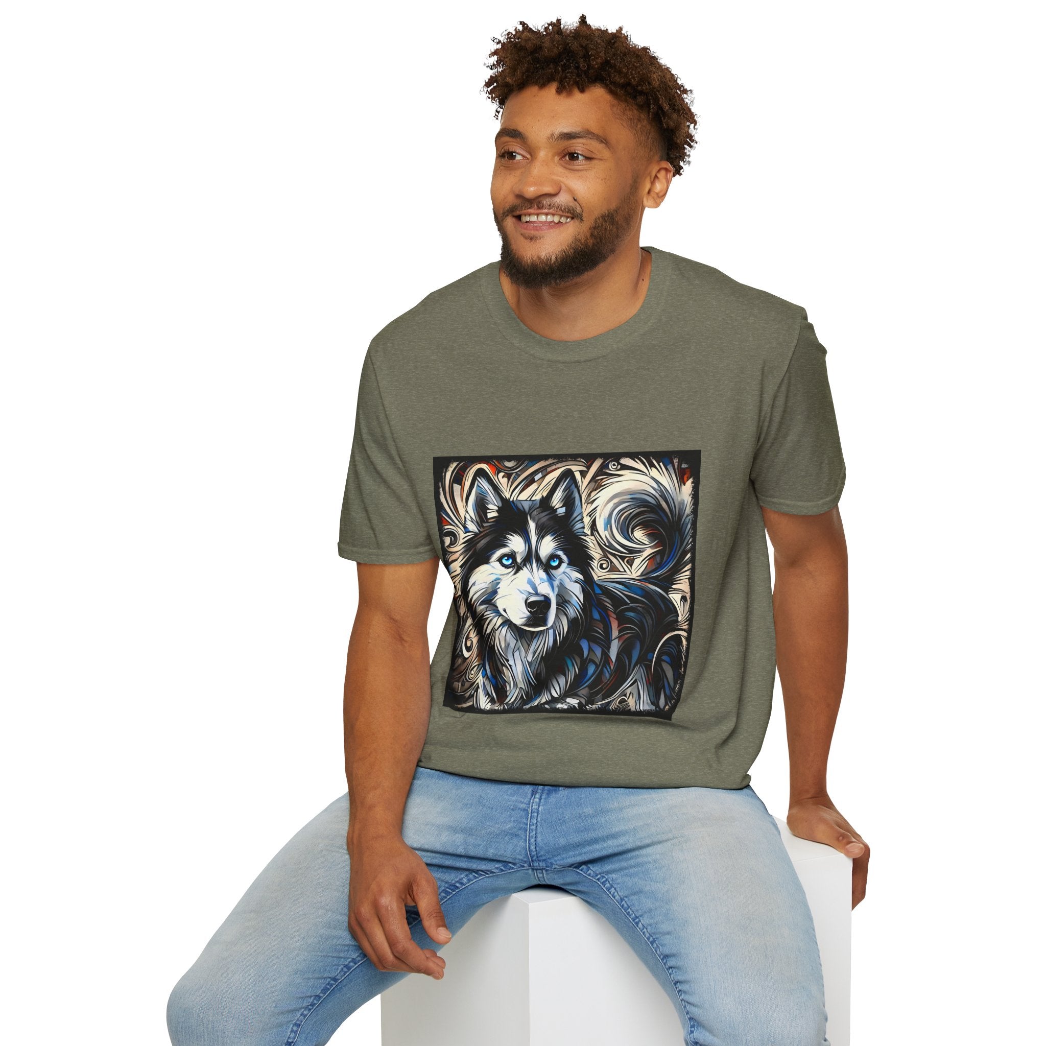 Siberian Husky Ice Swirl | Unisex Dog T-Shirt