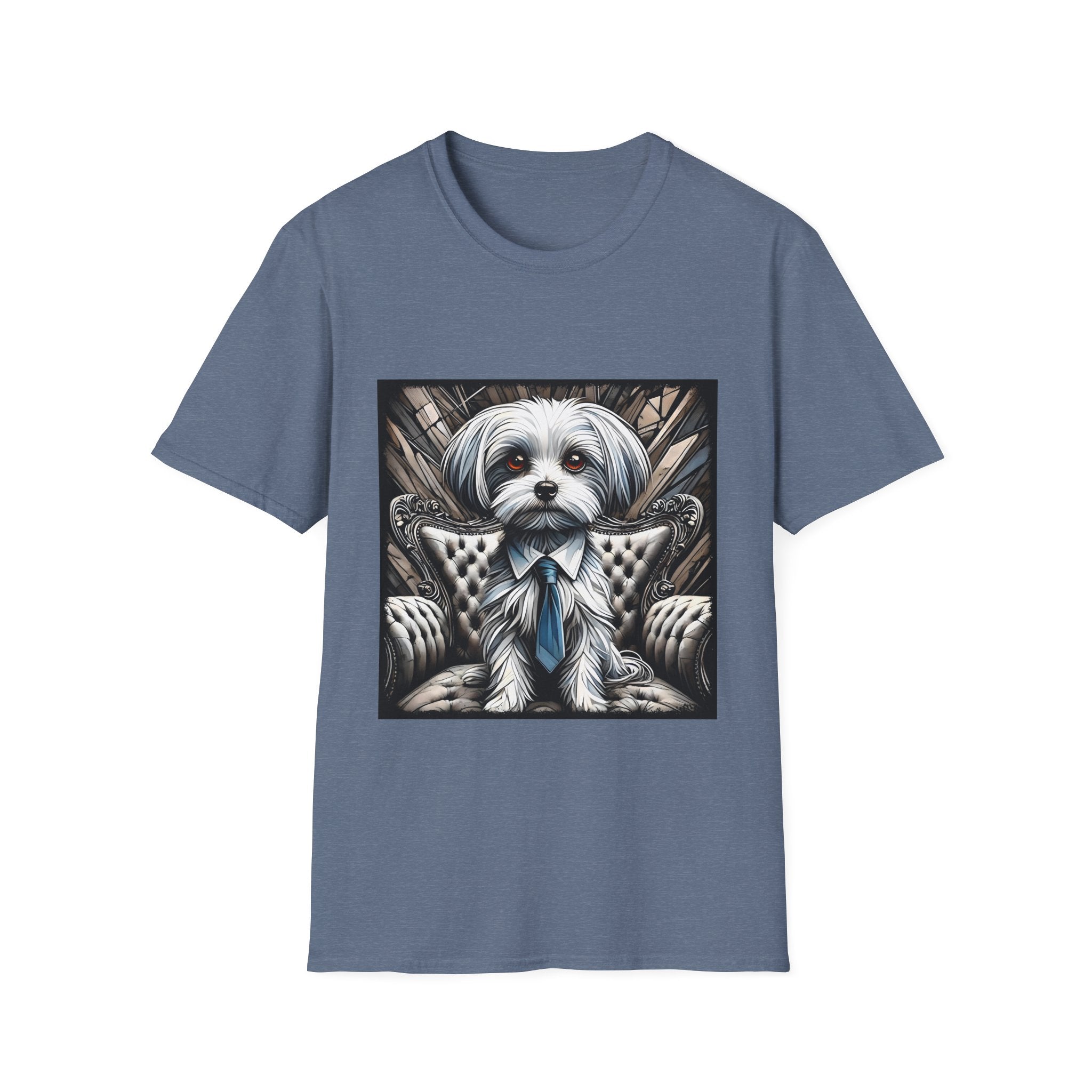 Maltese B&W Bold Eyes | Unisex Dog T-Shirt