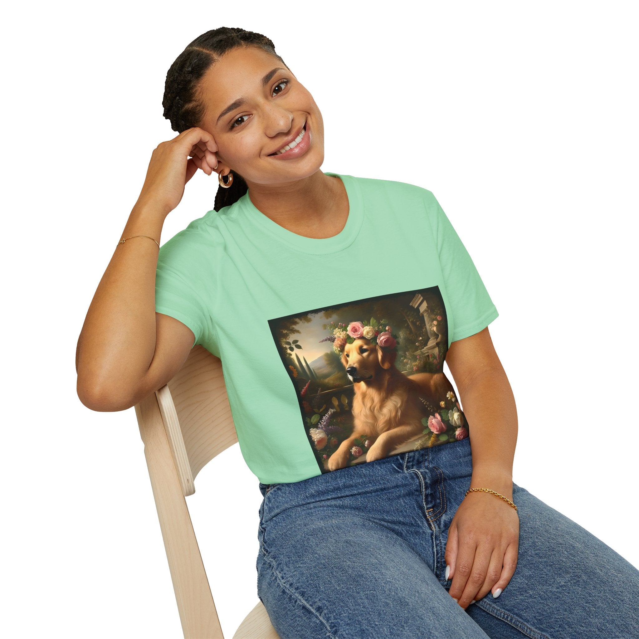 Golden Retriever Botanical Beauty | Unisex Dog T-Shirt