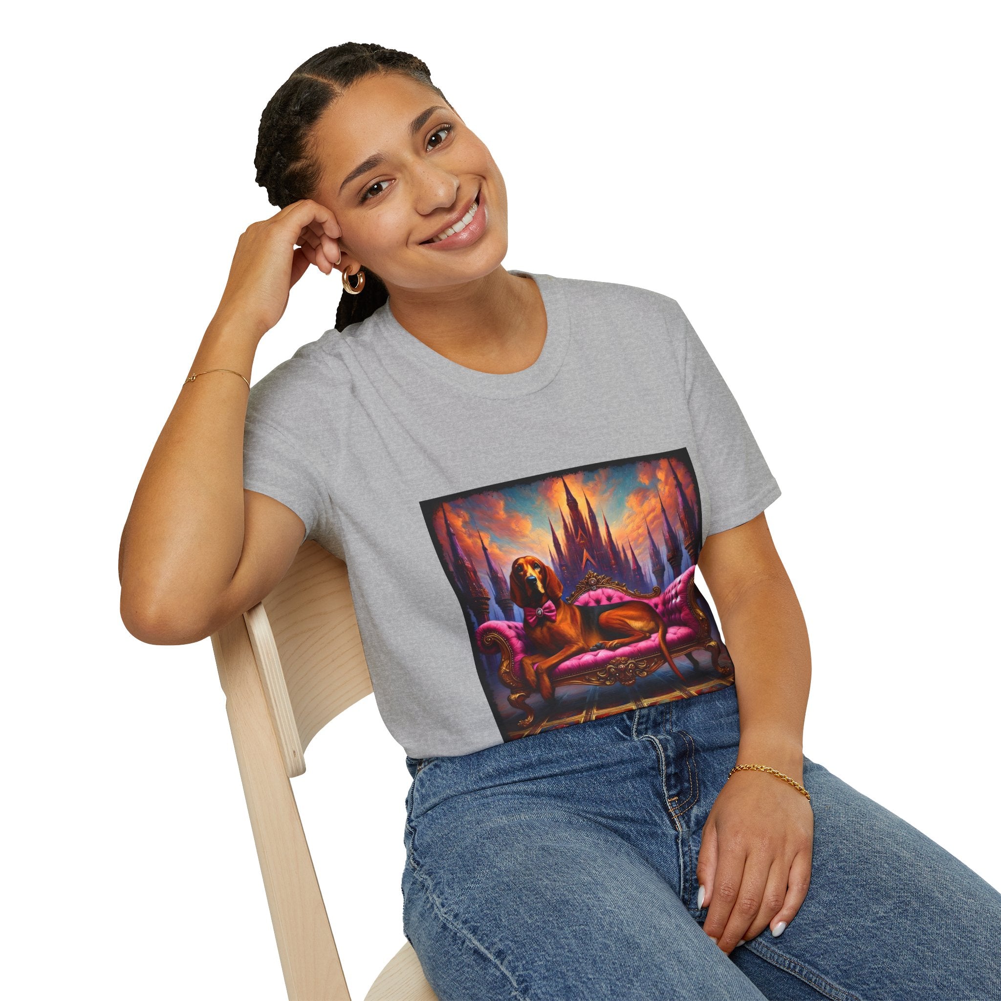 Coonhound Bow Babe | Unisex Dog T-Shirt