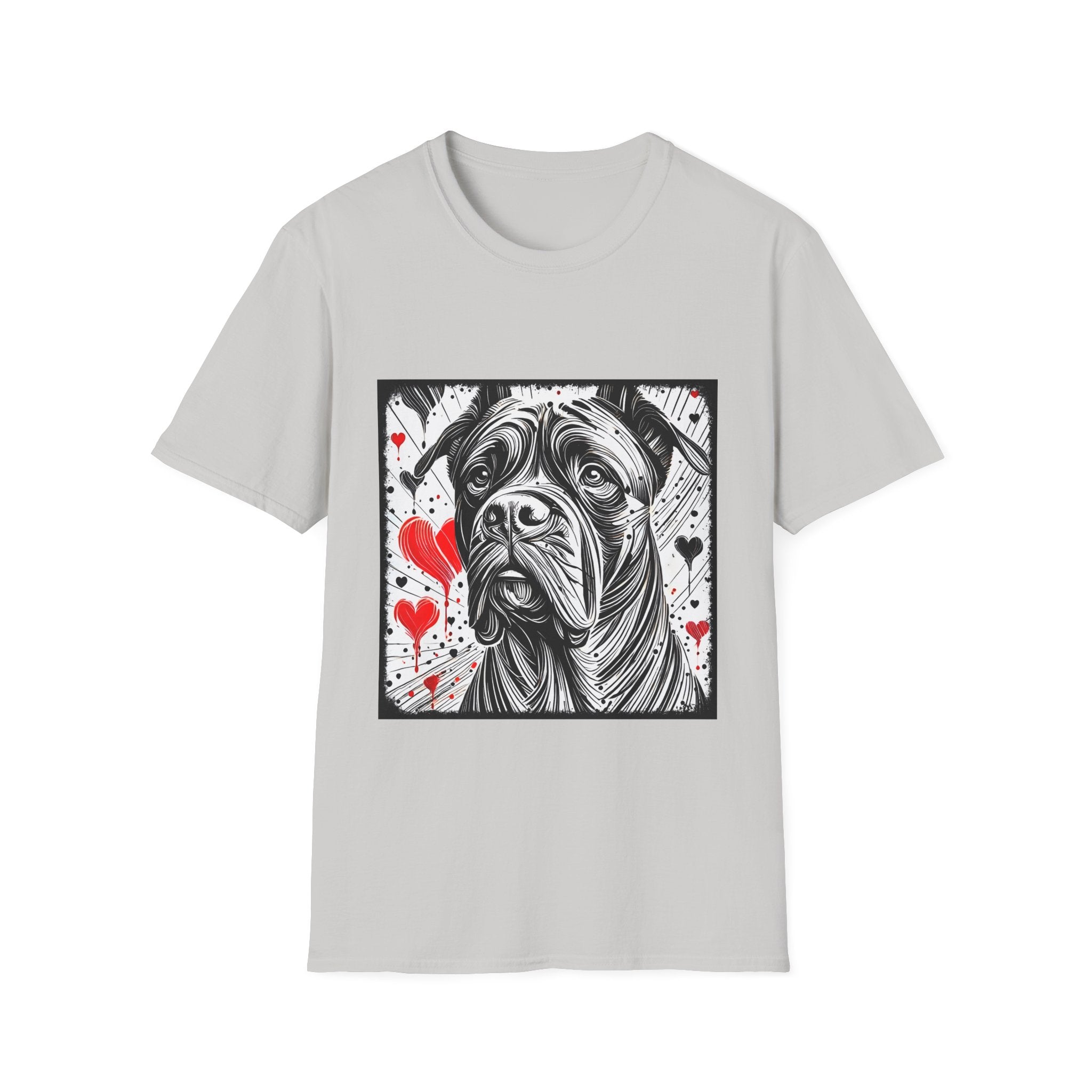 Cane Corso Bold Heart Sketch | Unisex Dog T-Shirt