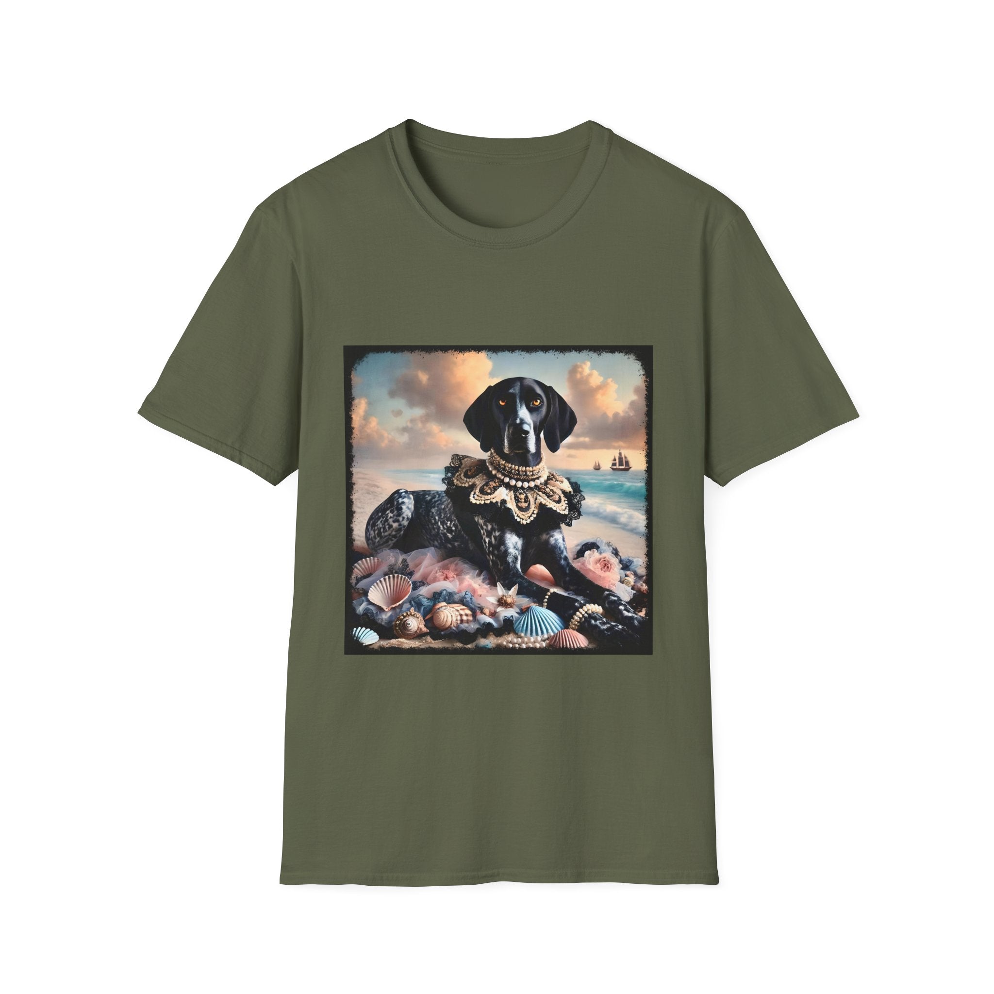 German Shorthaired Pointer Seashell Siren | Unisex Dog T-Shirt