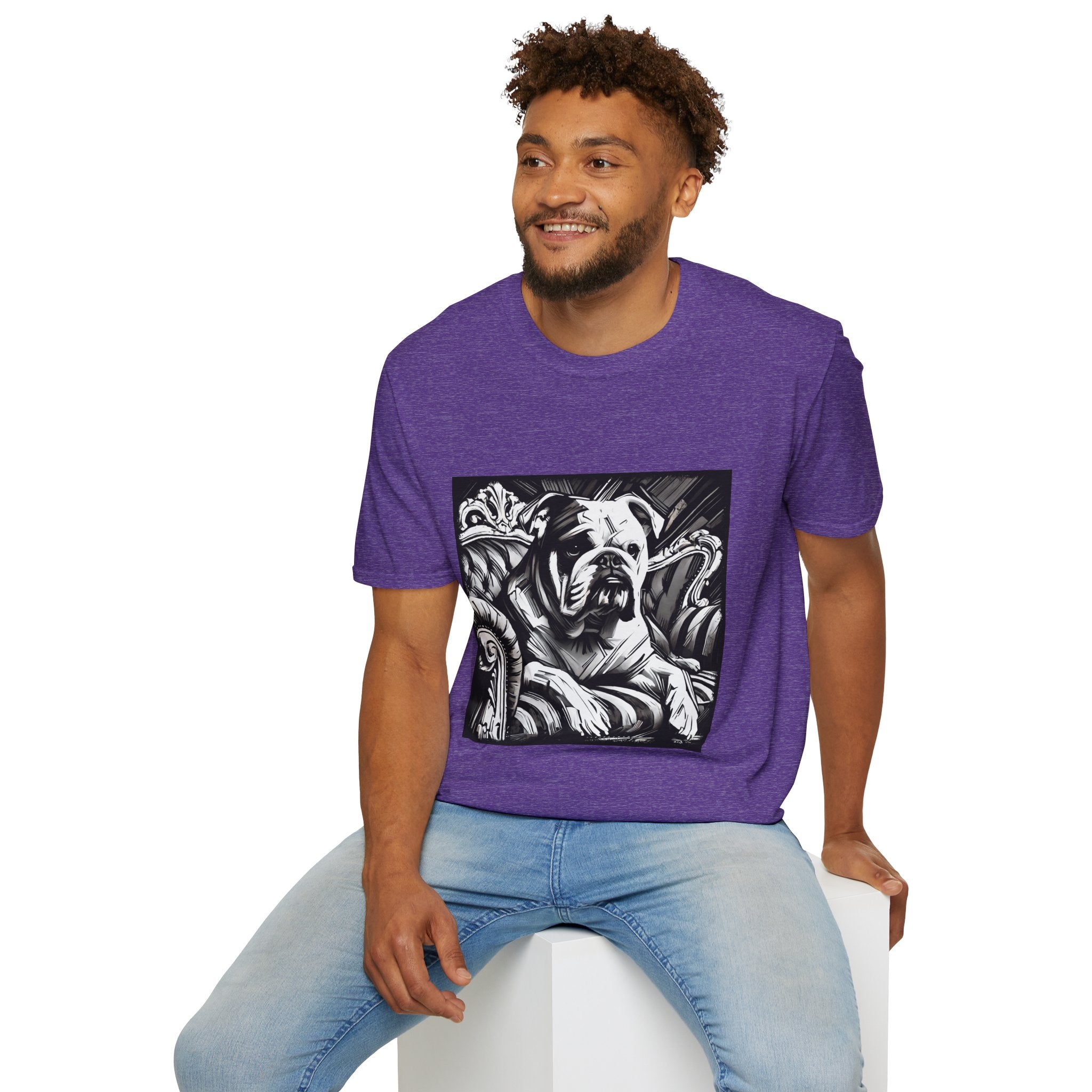Bulldog B&W Bold | Unisex Dog T-Shirt