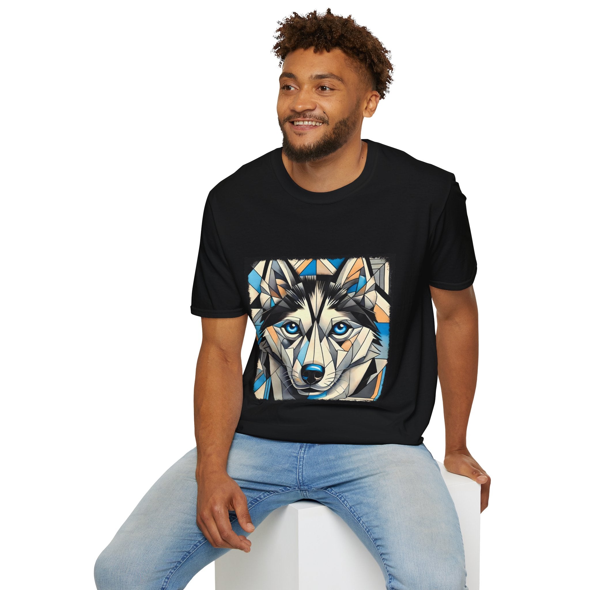 Siberian Husky Bold Geometric | Unisex Dog T-Shirt