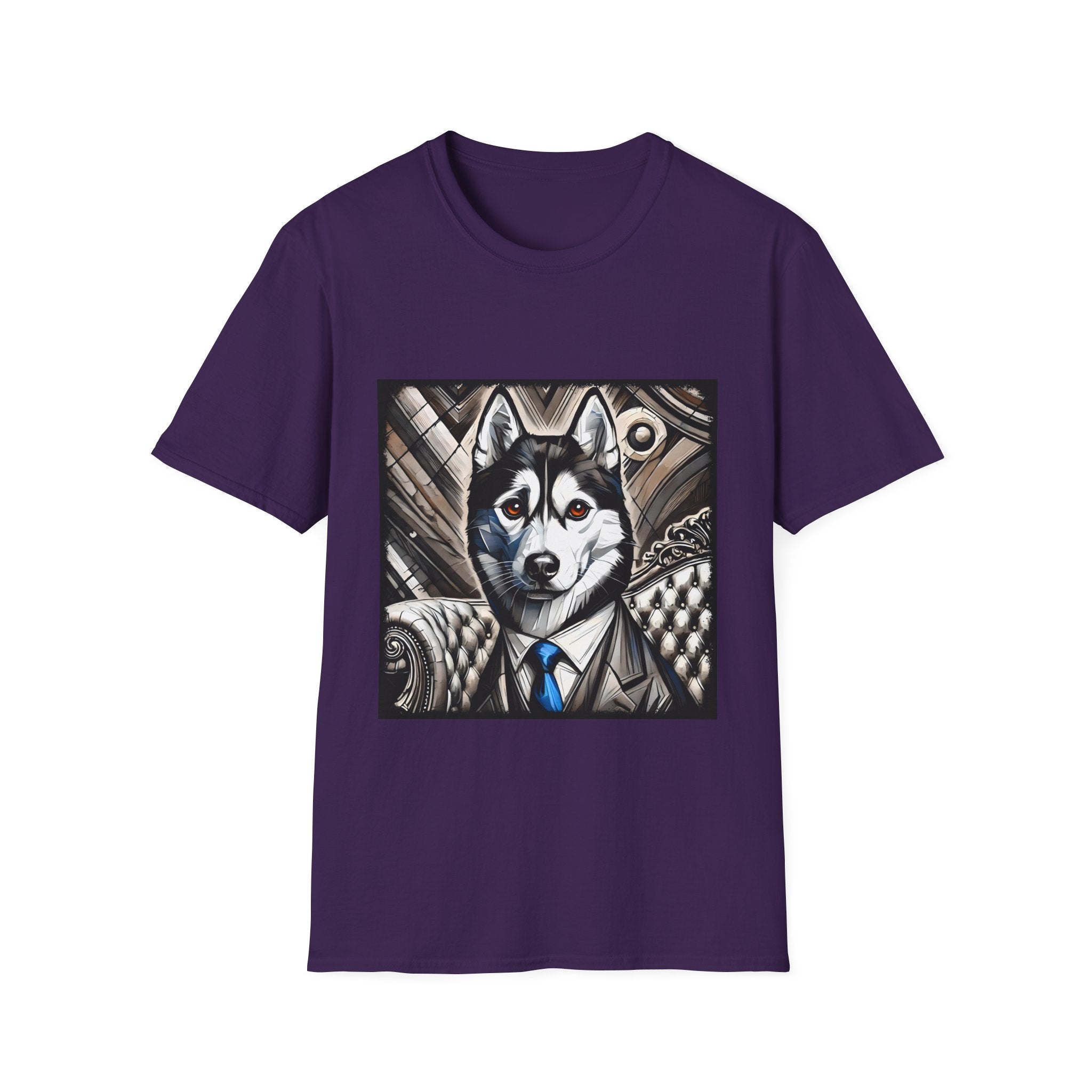 Siberian Husky B&W Bold Eyes | Unisex Dog T-Shirt