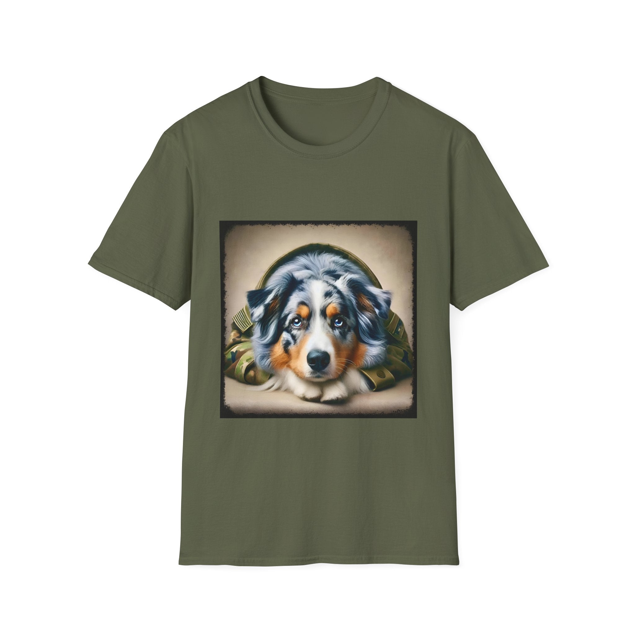 Australian Shepherd Camo Muse | Unisex Dog T-Shirt