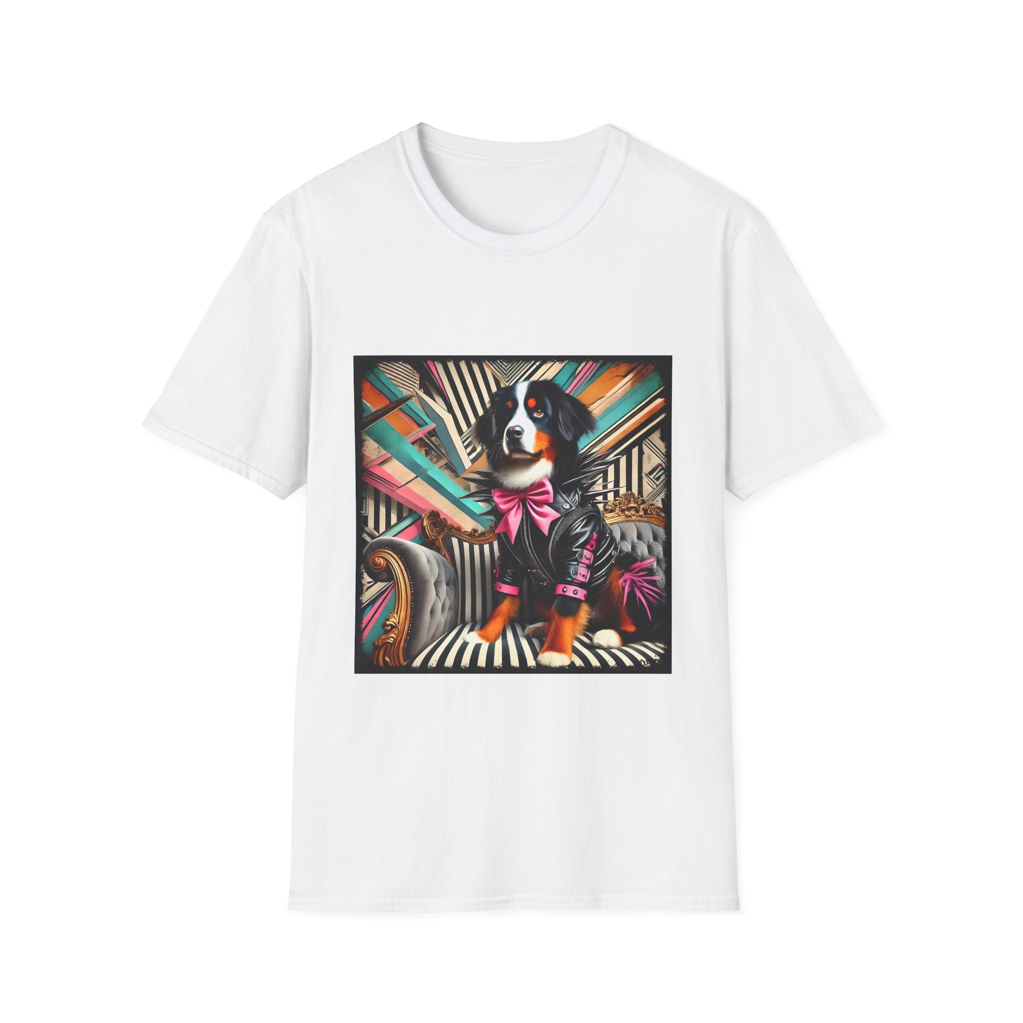 Bernese Mountain Dog Bold Rocker| Unisex Dog T-Shirt