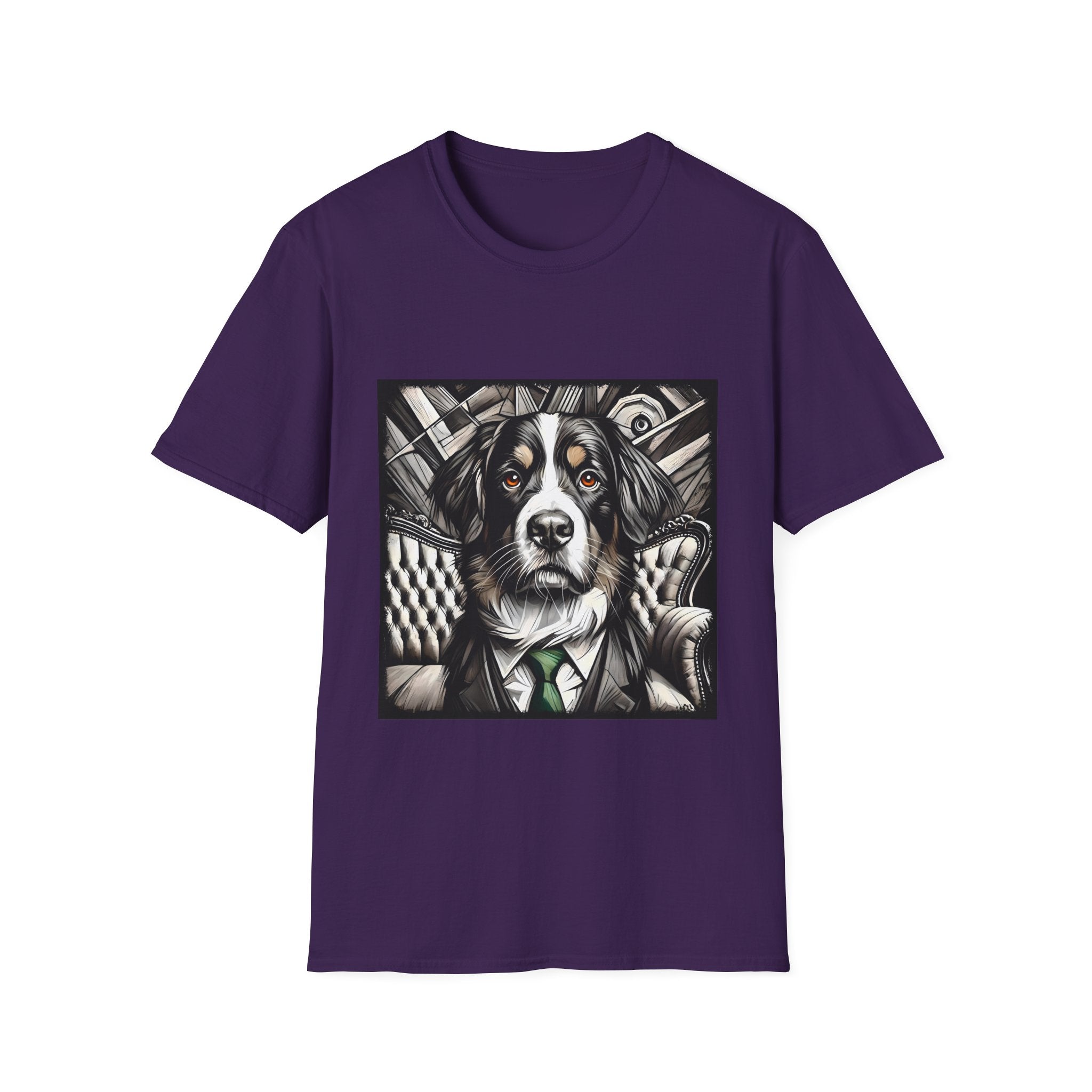Bernese Mountain Dog B&W Bold Eyes | Unisex Dog T-Shirt