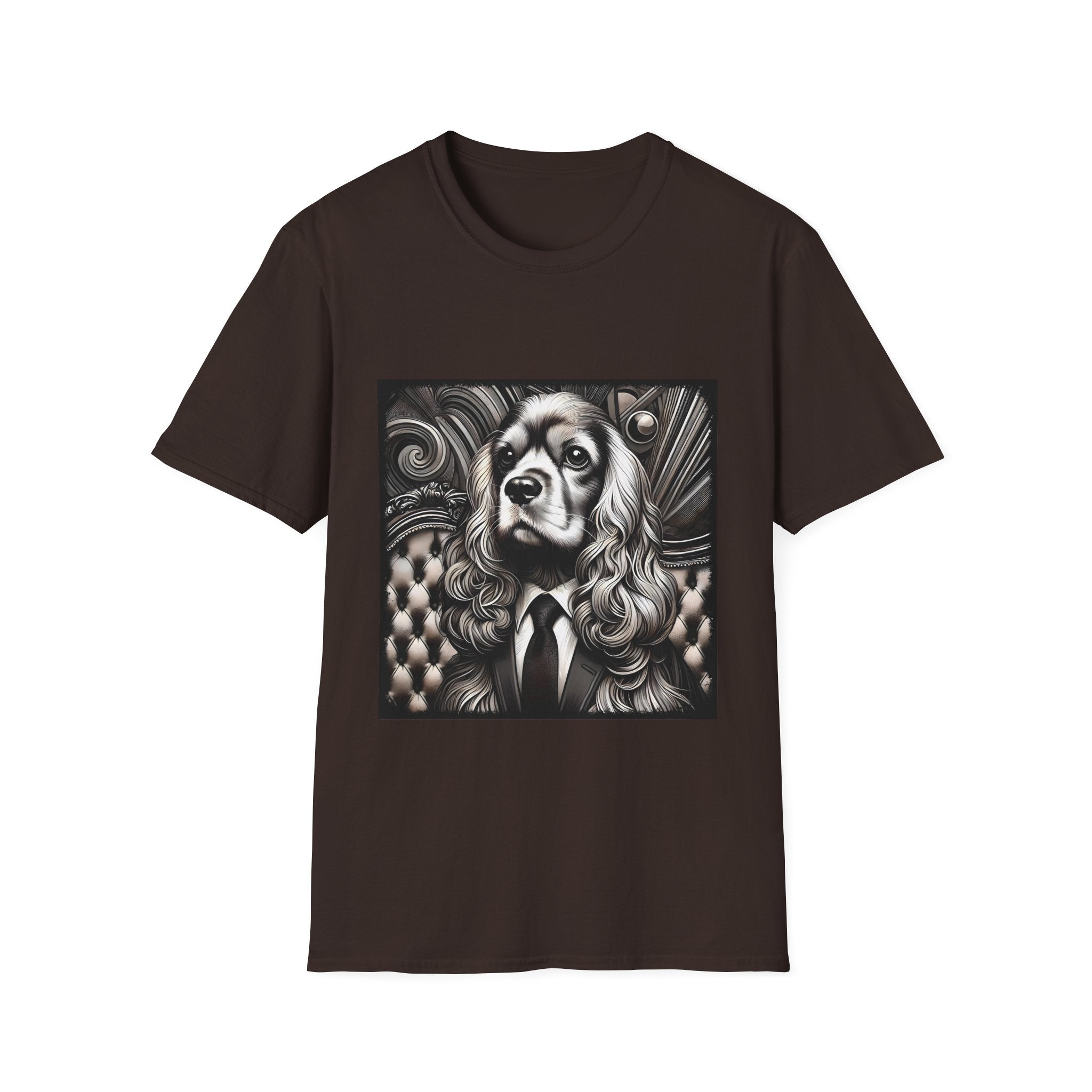Cocker Spaniel B&W Gentleman | Unisex Dog T-Shirt