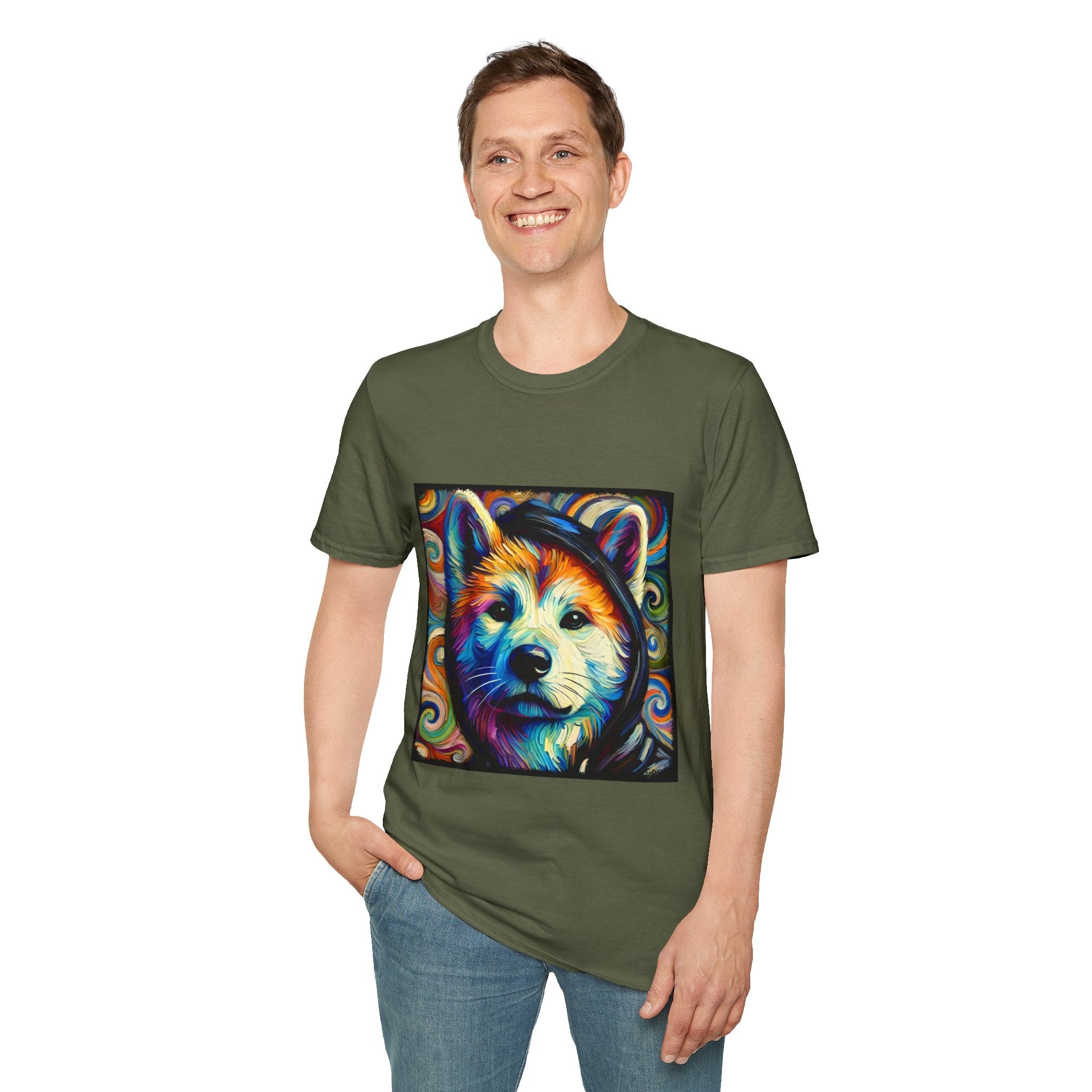 Akita Relaxed Swirl | Unisex Dog T-Shirt