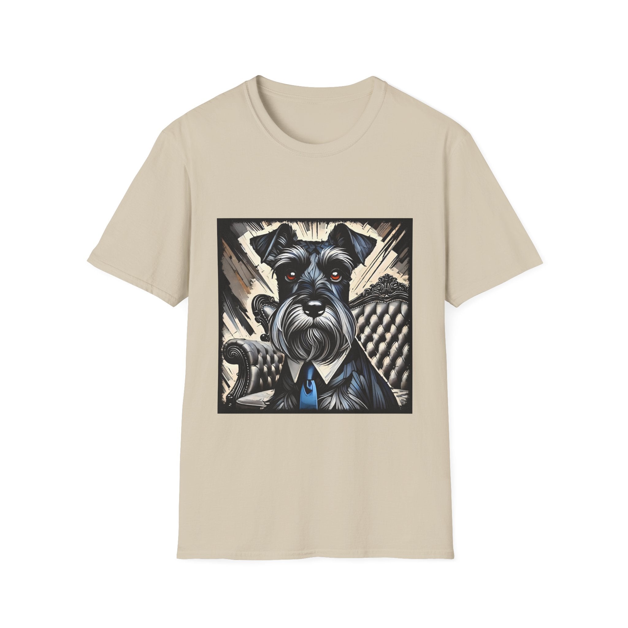 Schnauzer B&W Bold Eyes | Unisex Dog T-Shirt