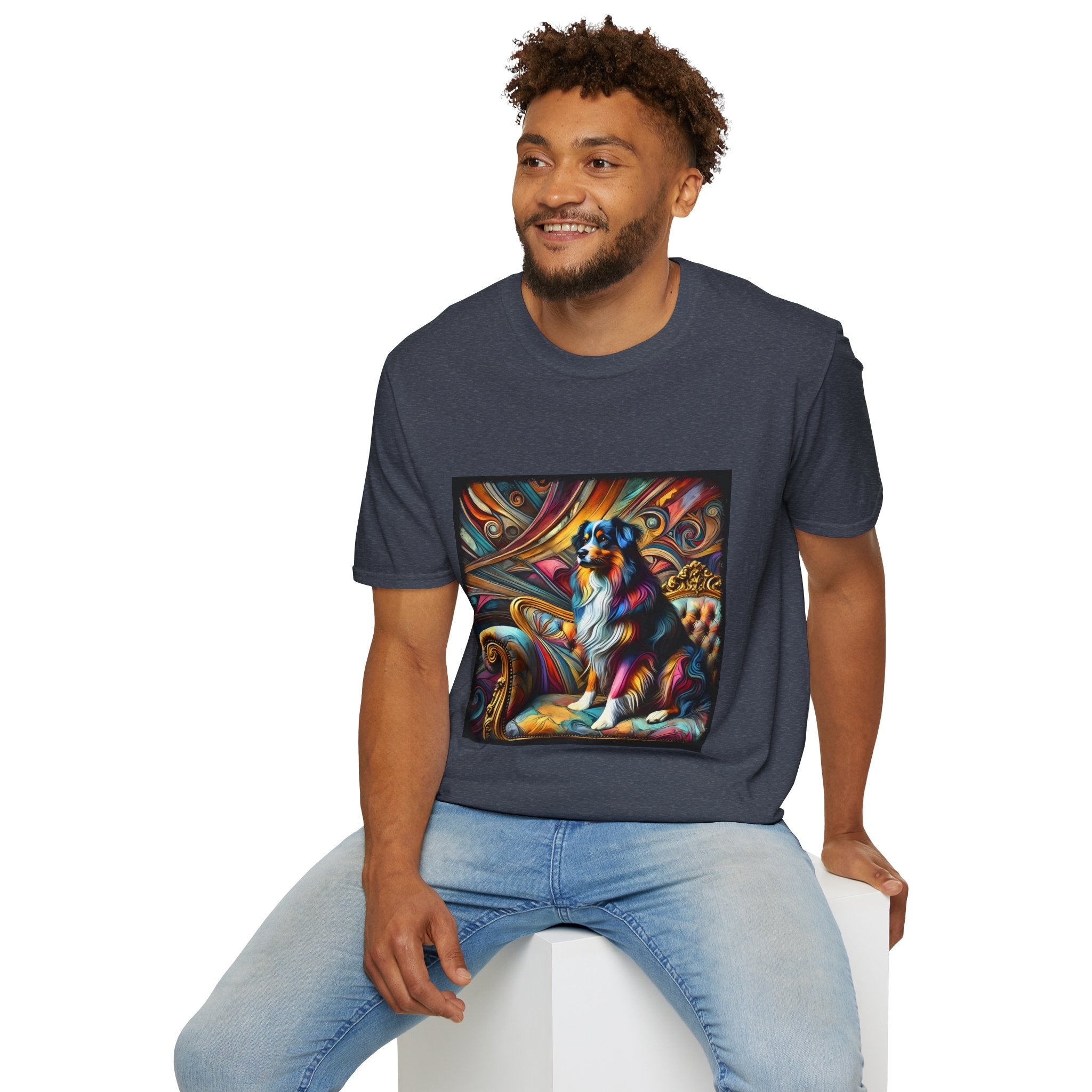 Australian Shepherd Vivd Swirl | Unisex Dog T-Shirt