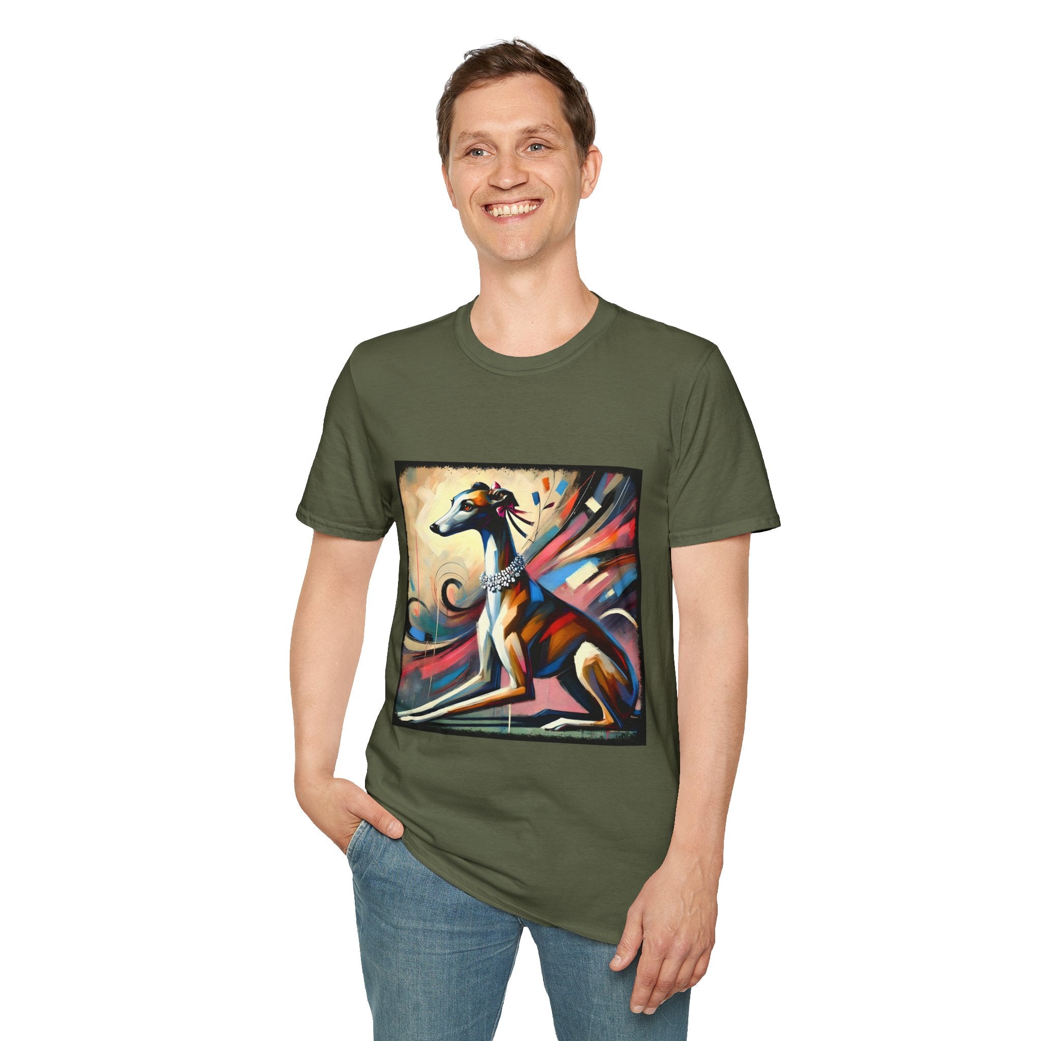 Greyhound Bold Pastel Classic  | Unisex Dog T-Shirt