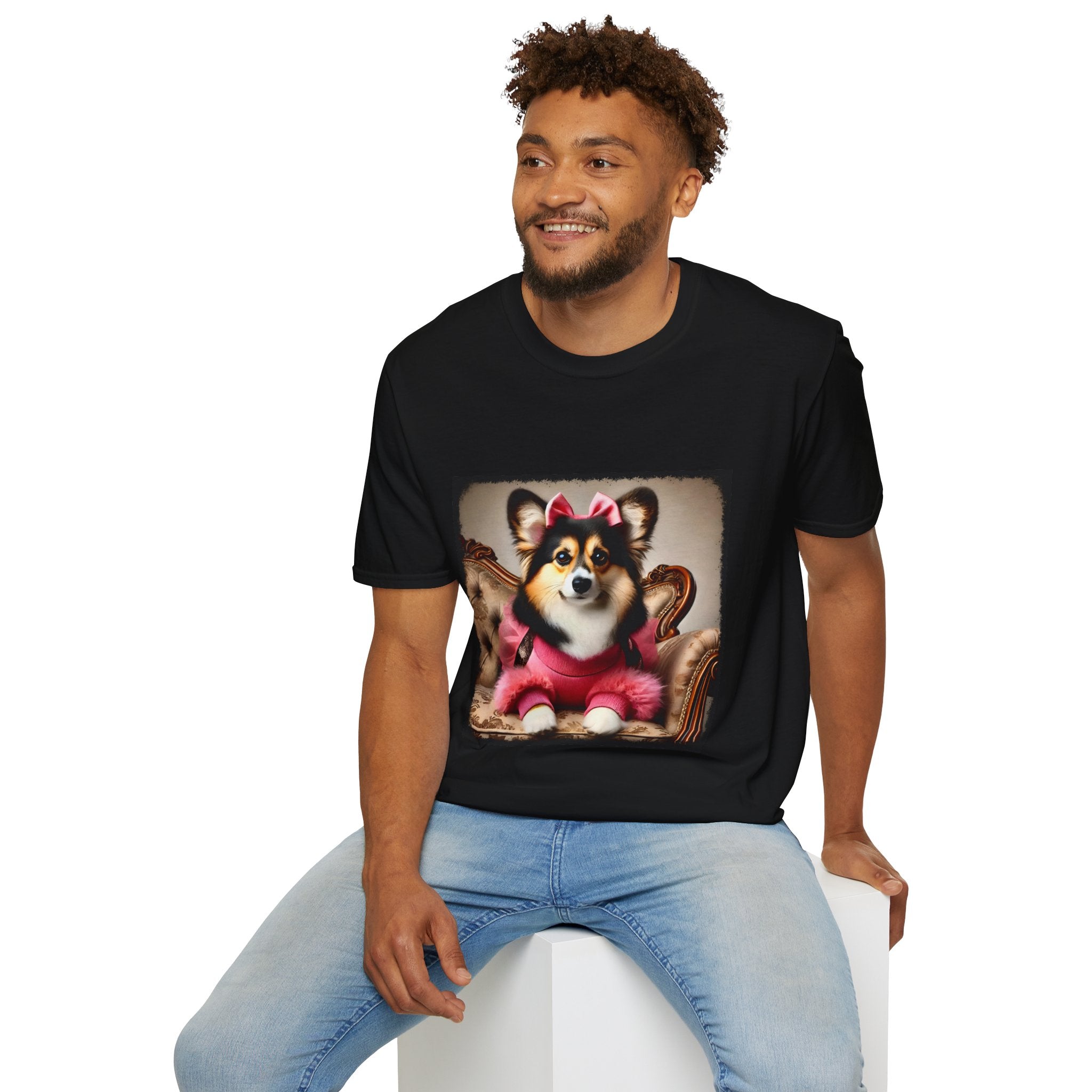 Pembroke Welsh Corgi Pink Luxe | Unisex Dog T-Shirt
