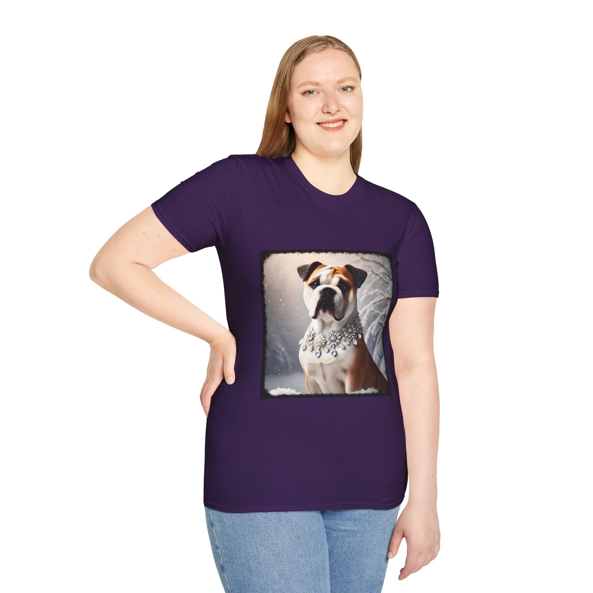 Bulldog Snow Princess Classic | Unisex Dog T-Shirt