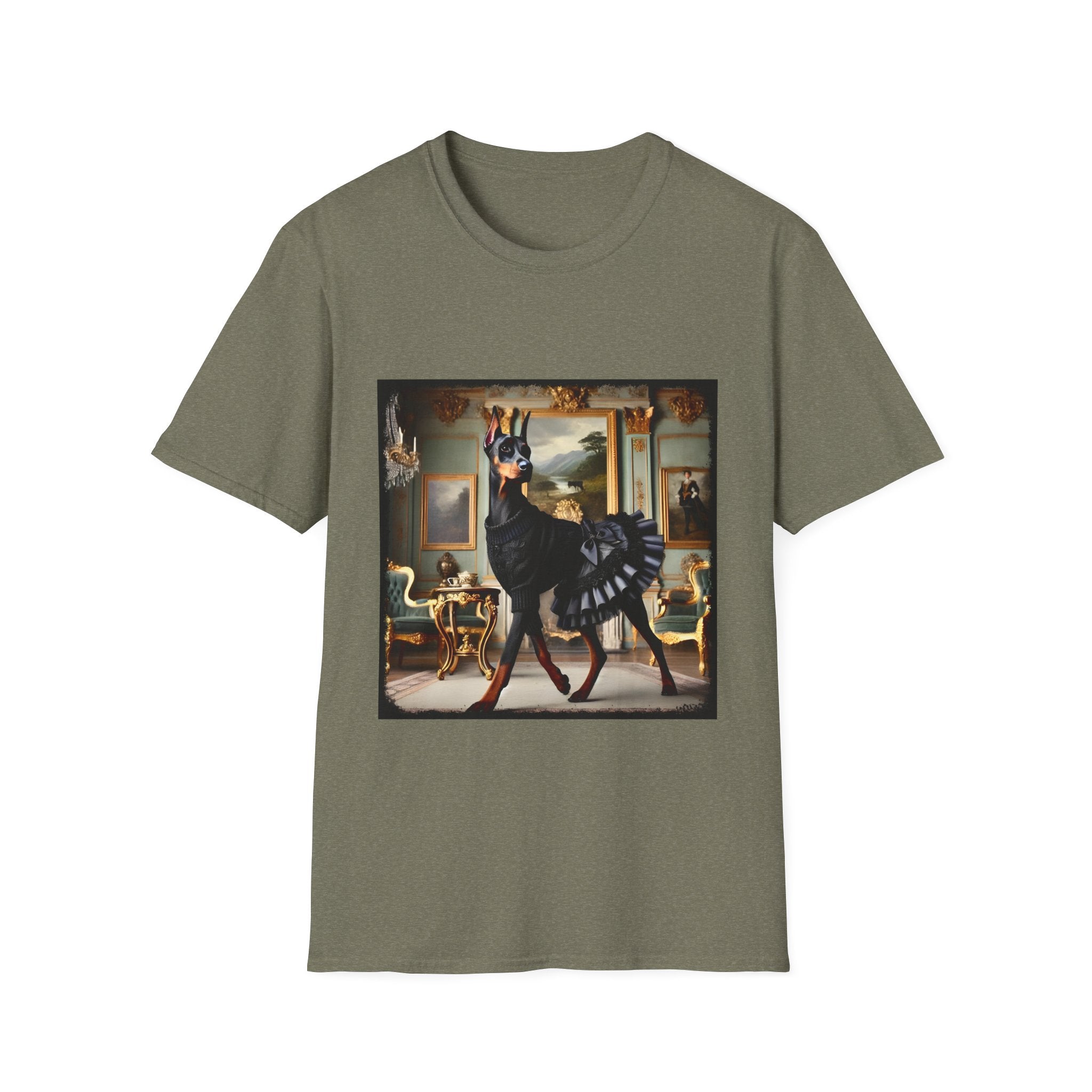 Doberman Pinscher Runway Rich | Unisex Dog T-Shirt