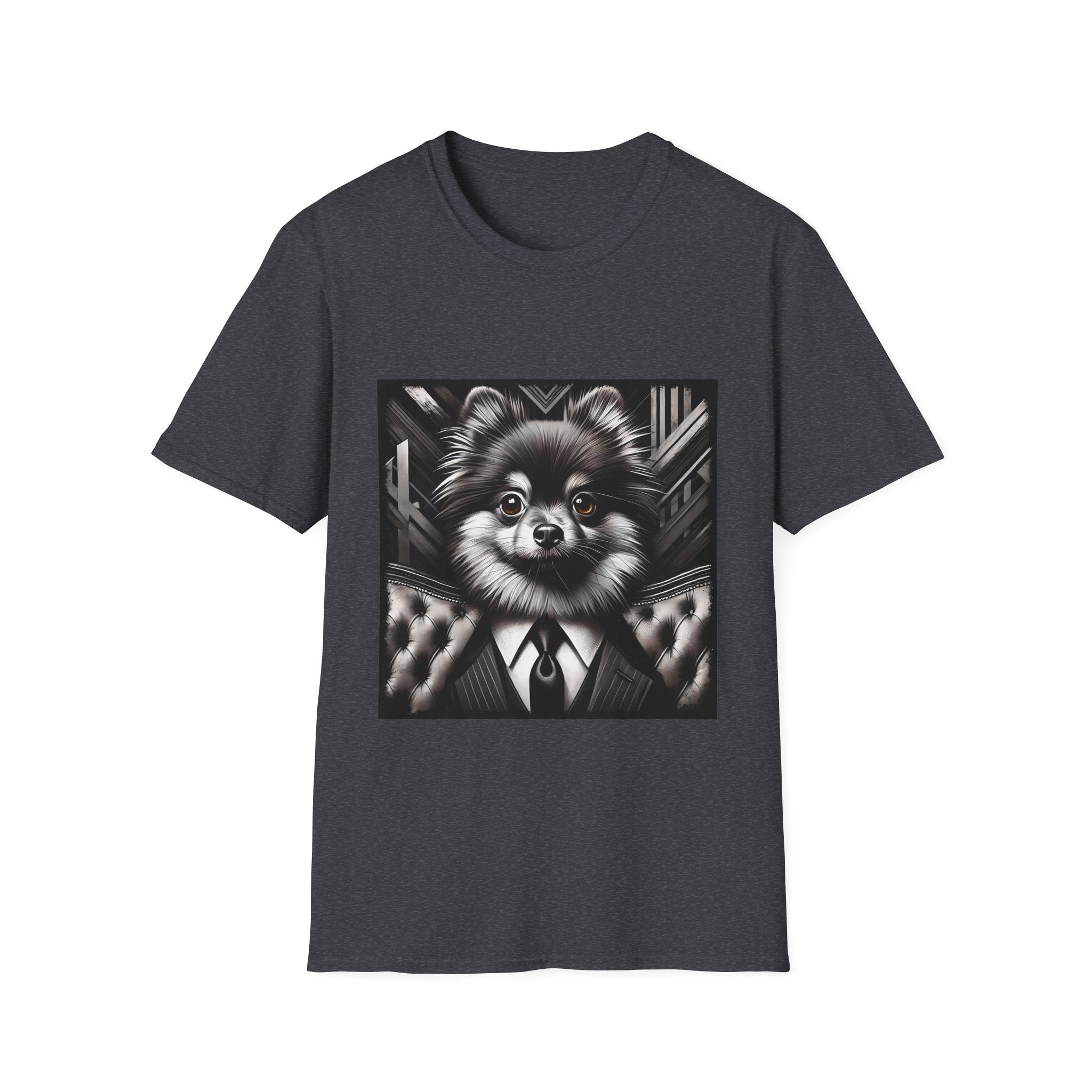 Pomeranian B&W Bold Eyes | Unisex Dog T-Shirt