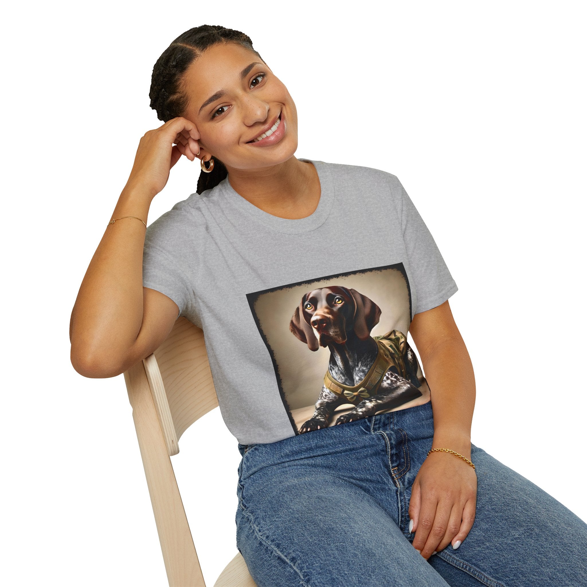 German Shorthaired Pointer Camo Doll | Unisex Dog T-Shirt