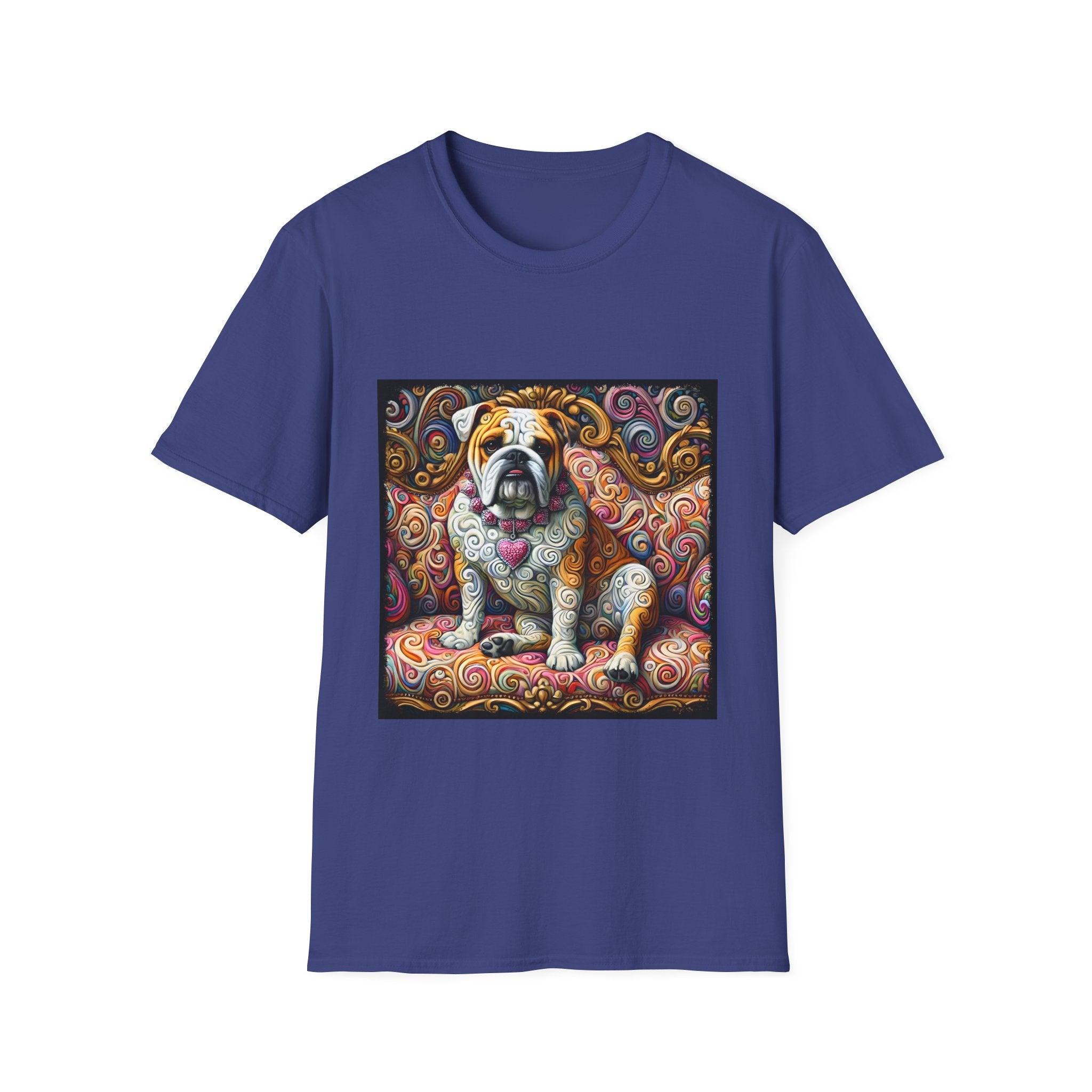Bulldog Pink Diamond Swirl | Unisex Dog T-Shirt
